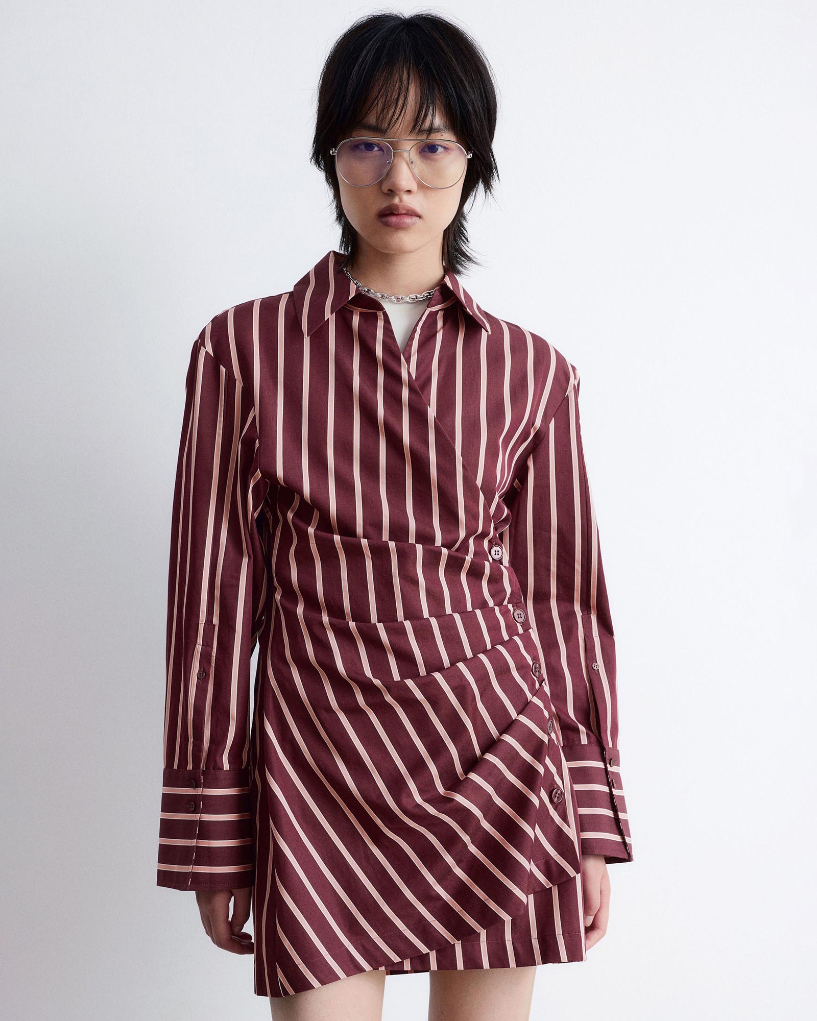 Wrap Shirt Mini Dress