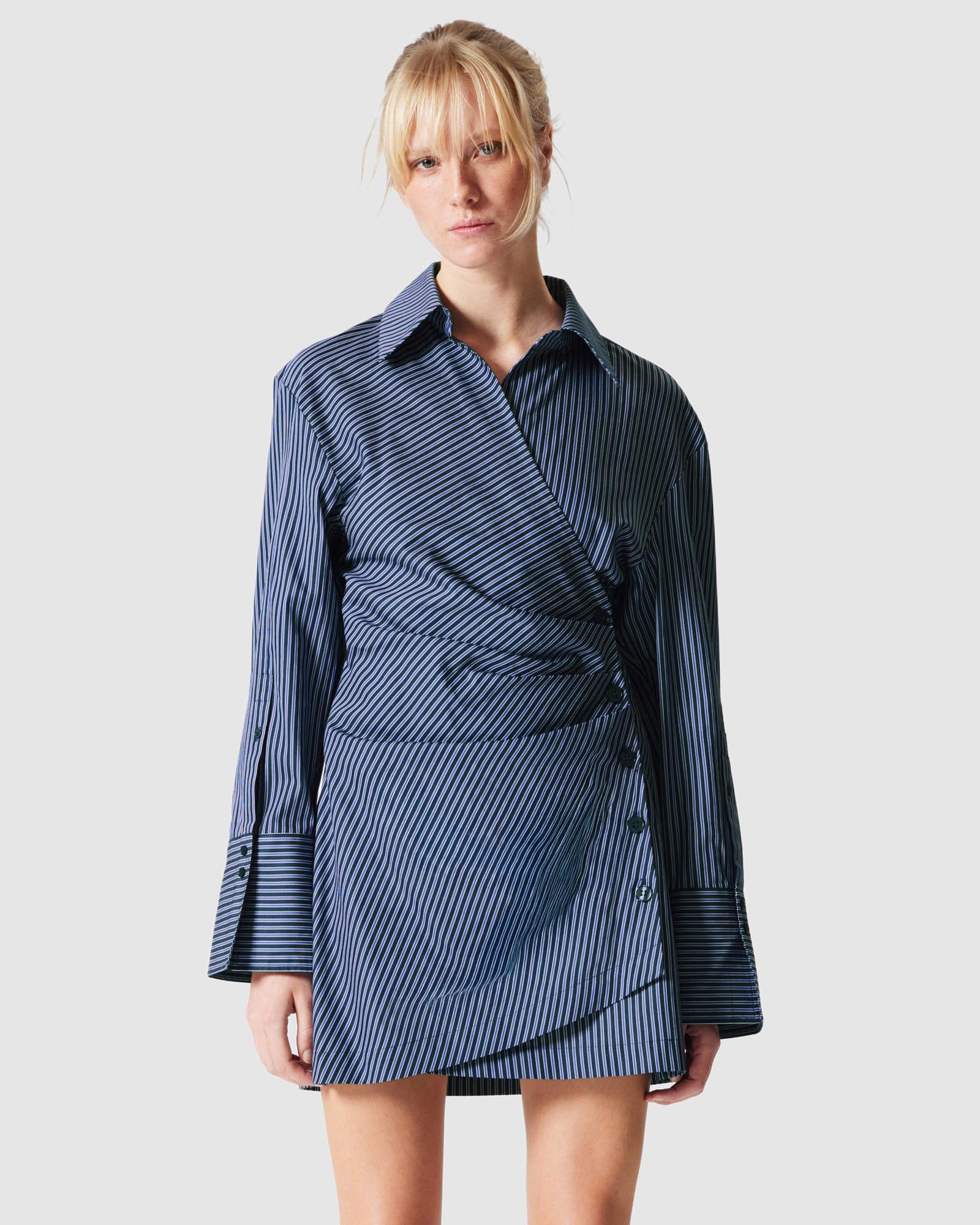 Wrap Shirt Mini Dress