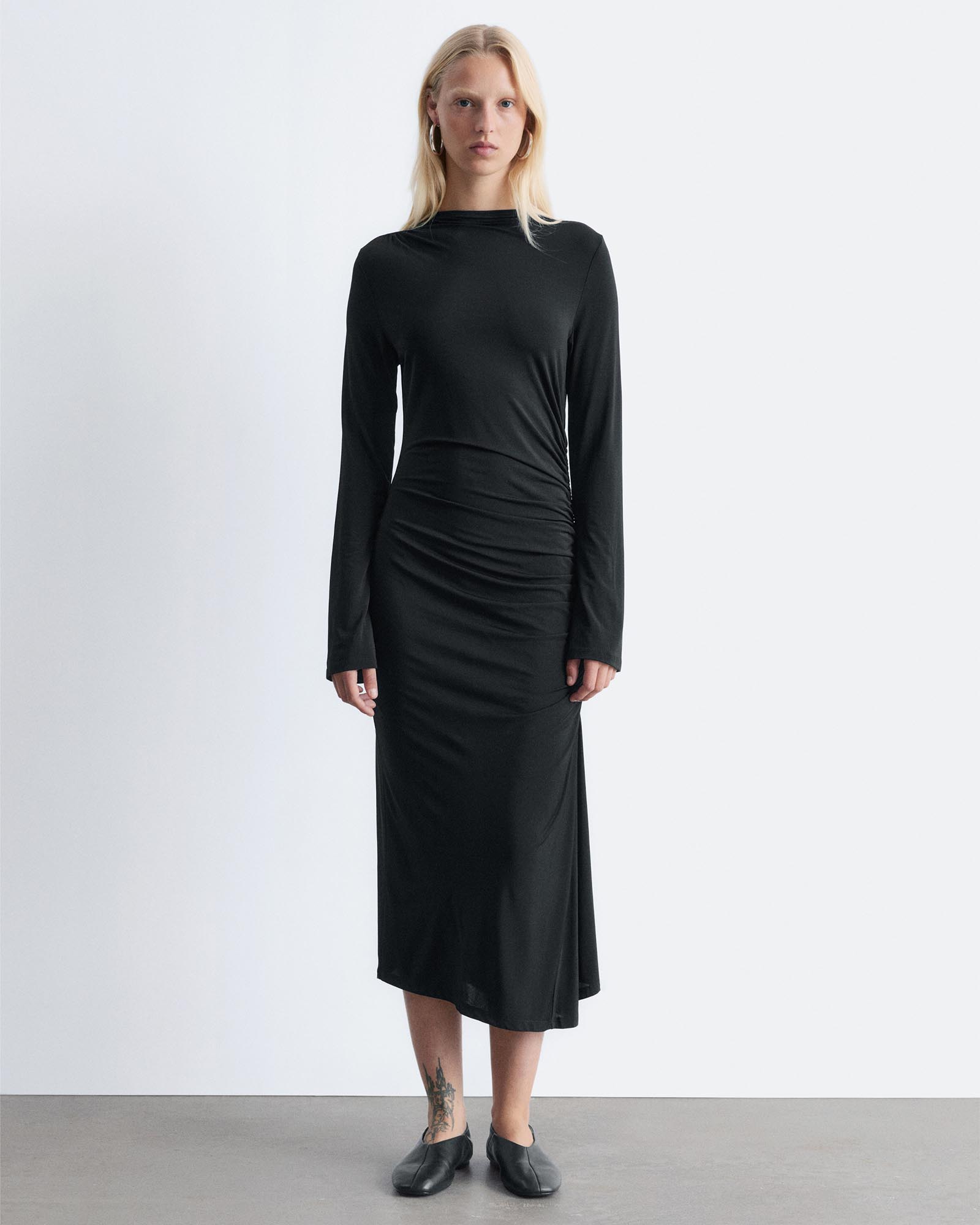 Gathered Midi Dress