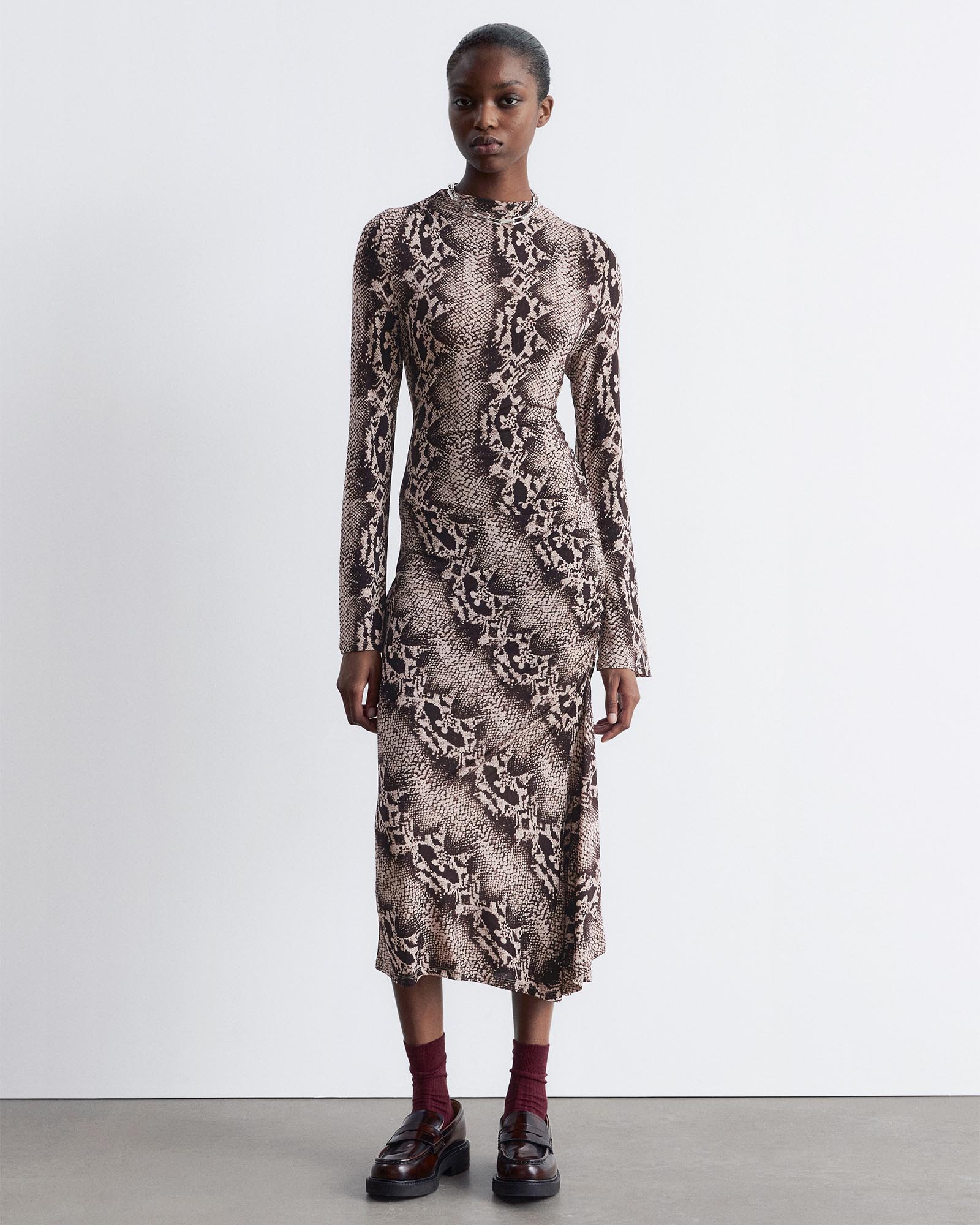 Gathered Midi Dress