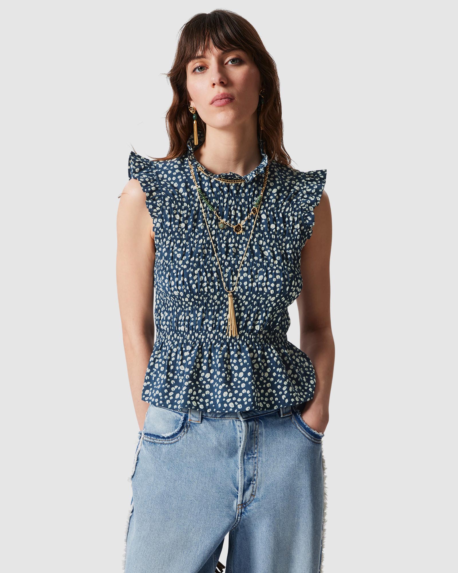 Smocked Frill Top