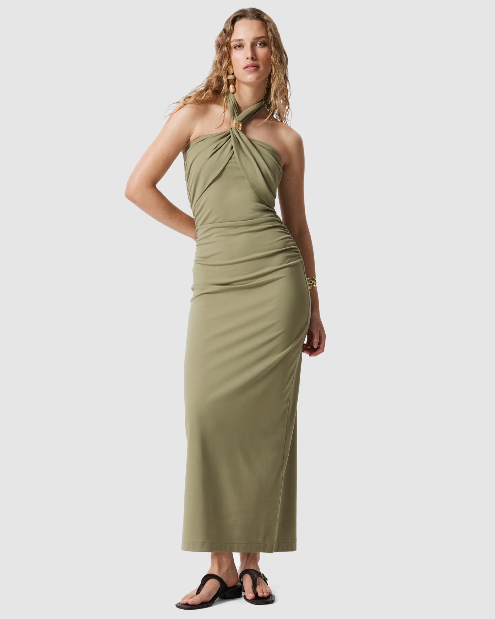 Halterneck Midi Dress