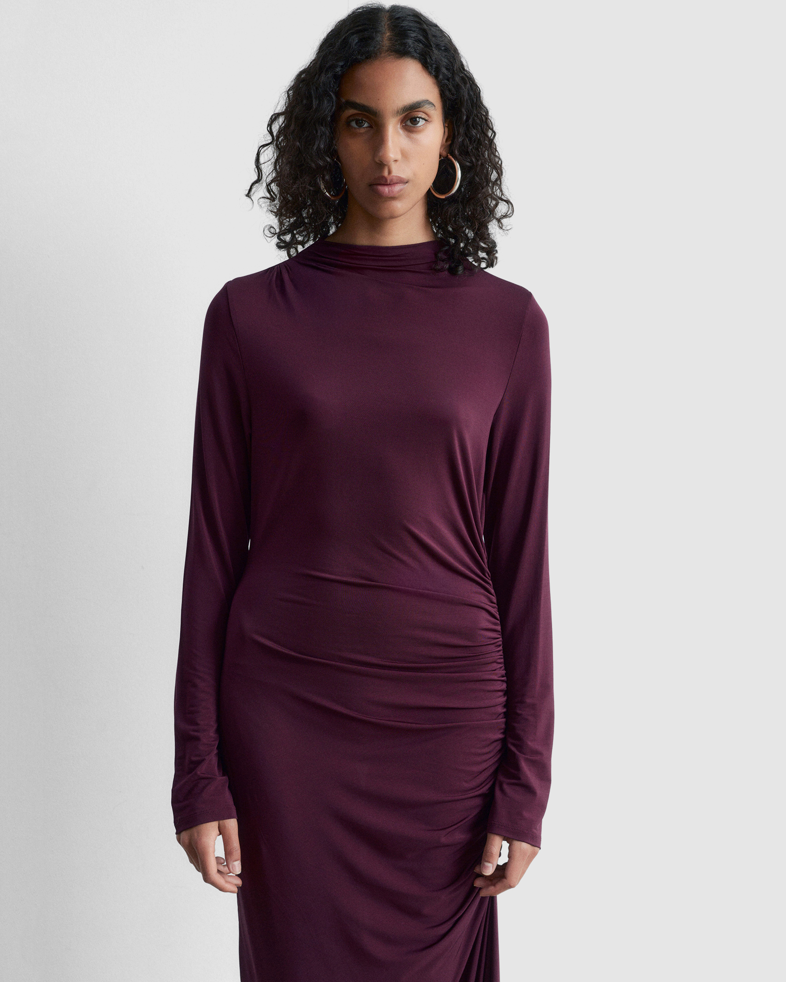 Gathered Midi Dress