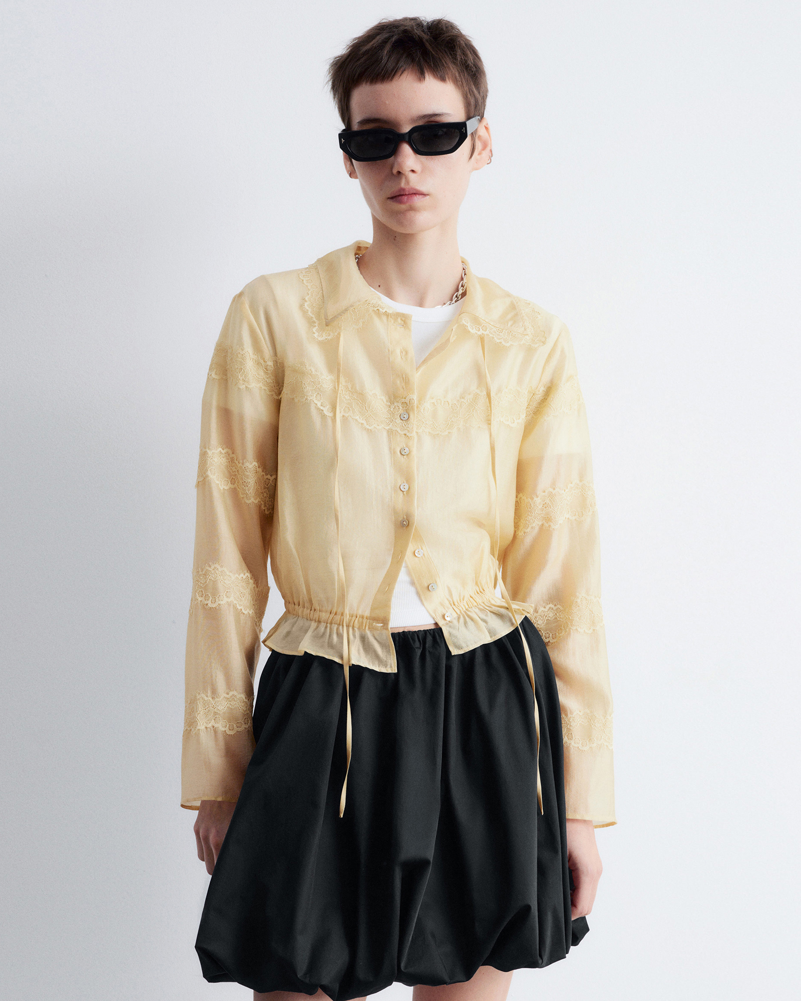 Long Sleeve Lace Blouse