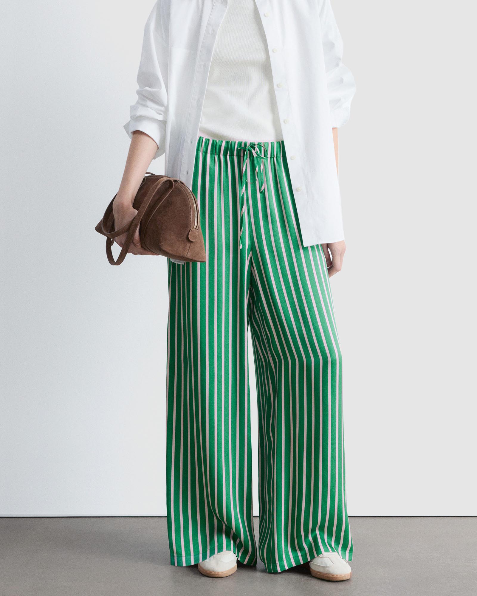 Drawstring Satin Trousers