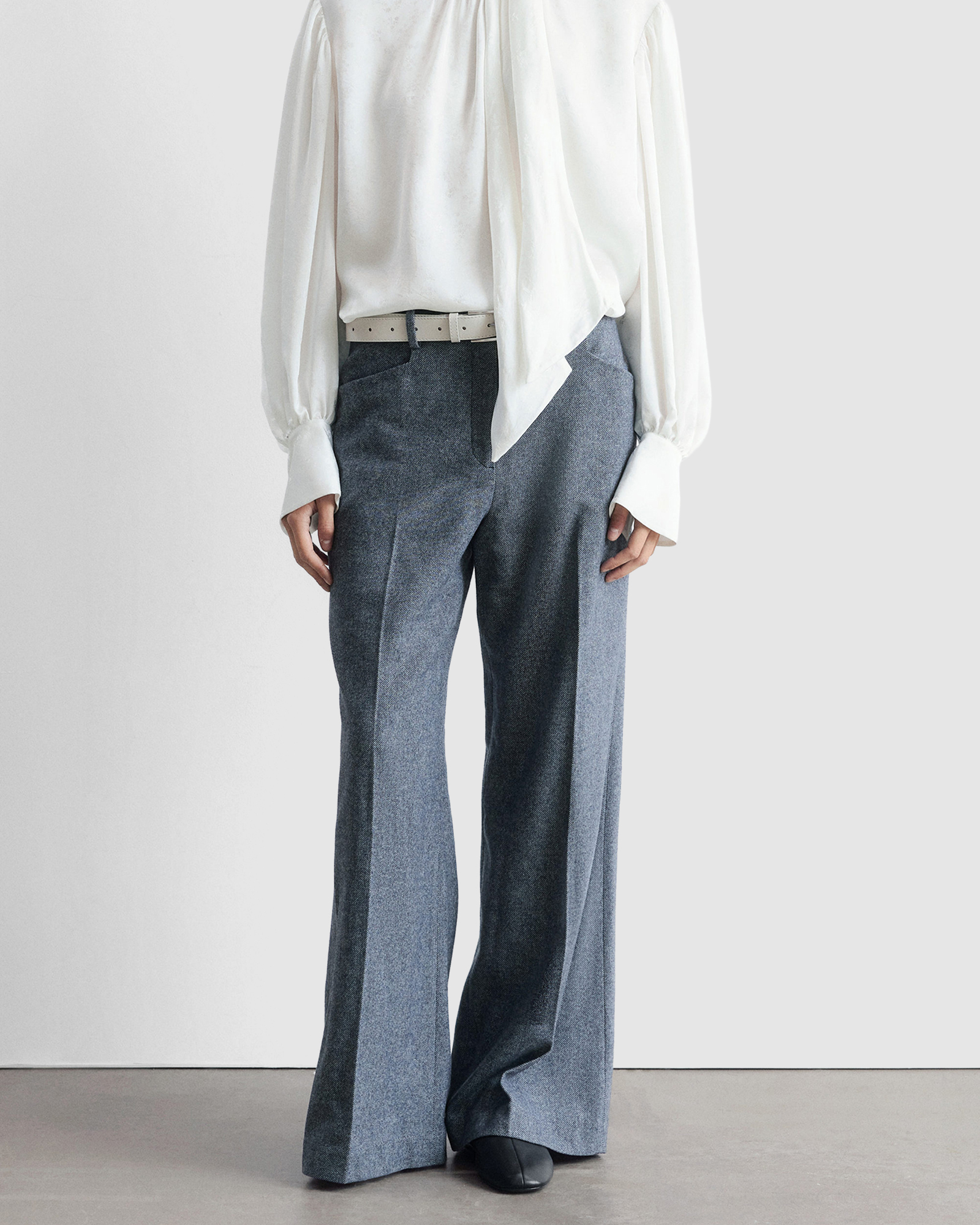Tailored Wool-Blend Trousers