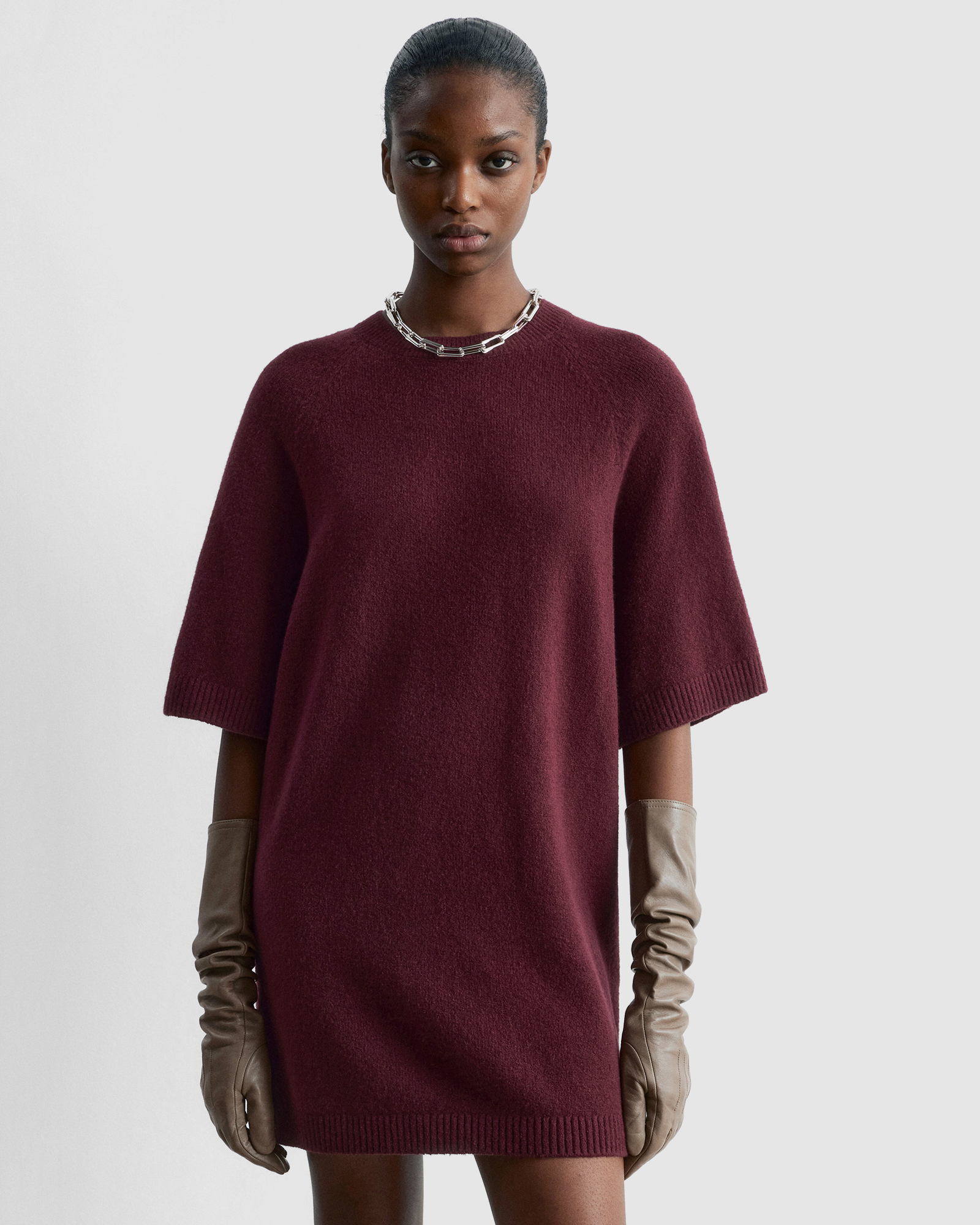 Knitted T-Shirt Mini Dress