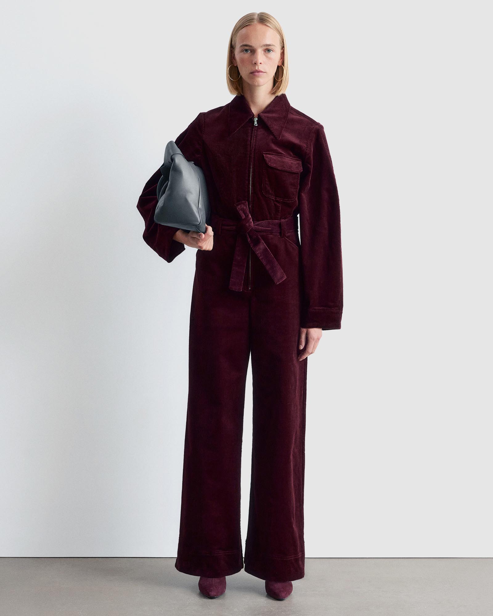 Belted Corduroy Jumpsuit