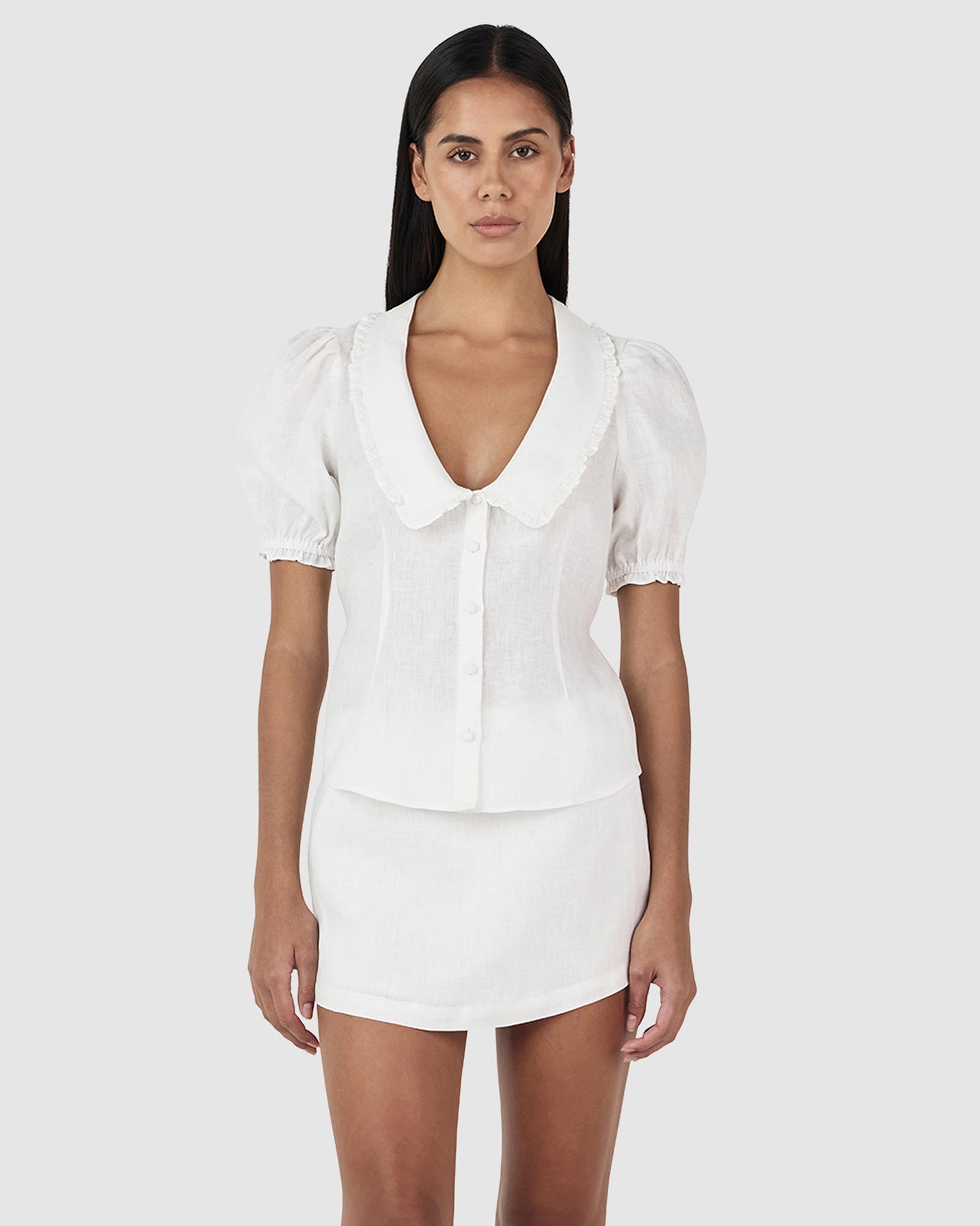 Grace Linen Mini Skirt