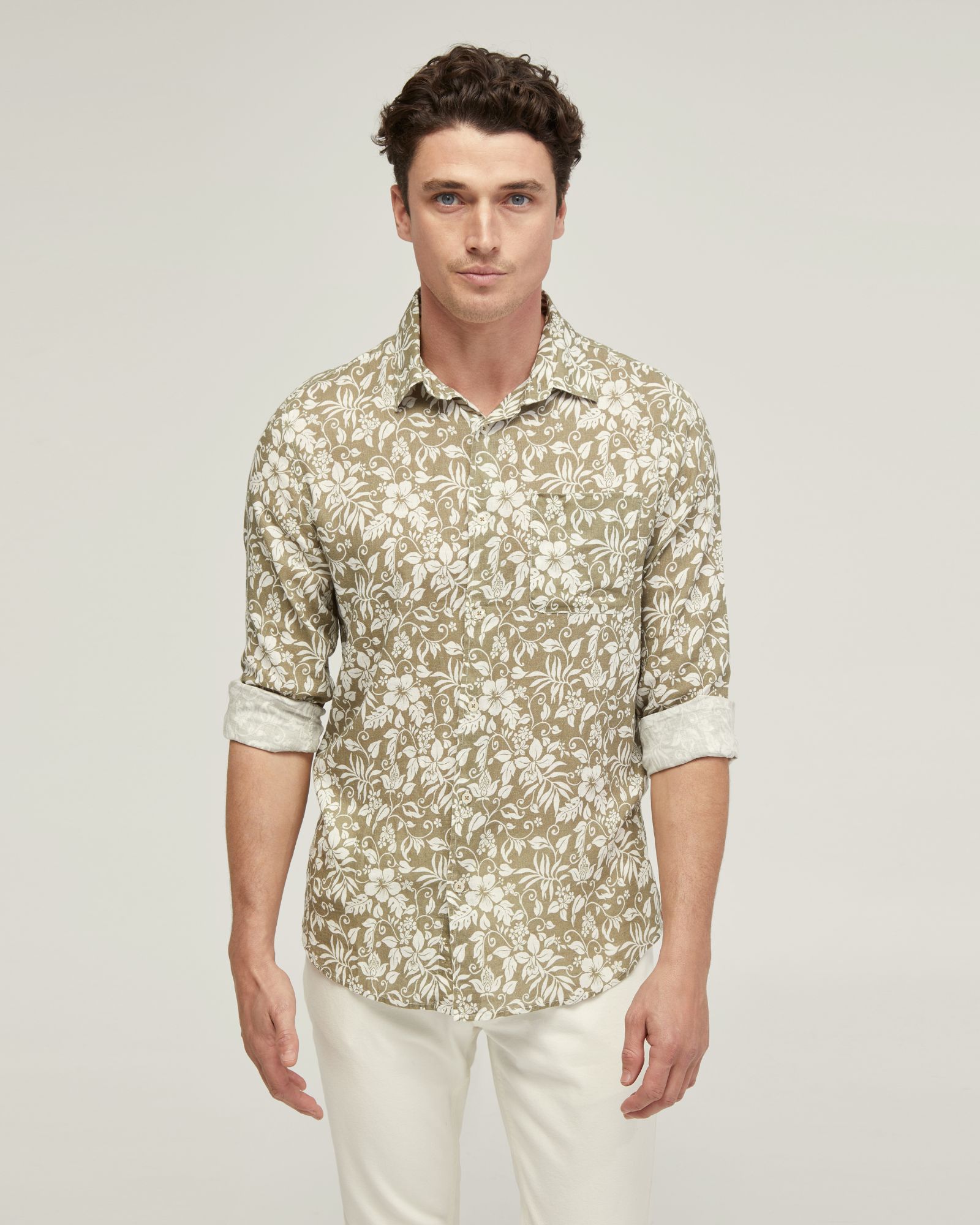 Holloway Linen Blend Printed Shirt
