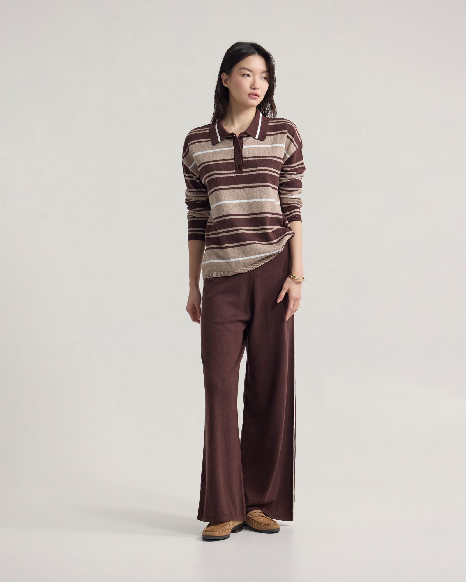 Pip Striped Polo Knit
