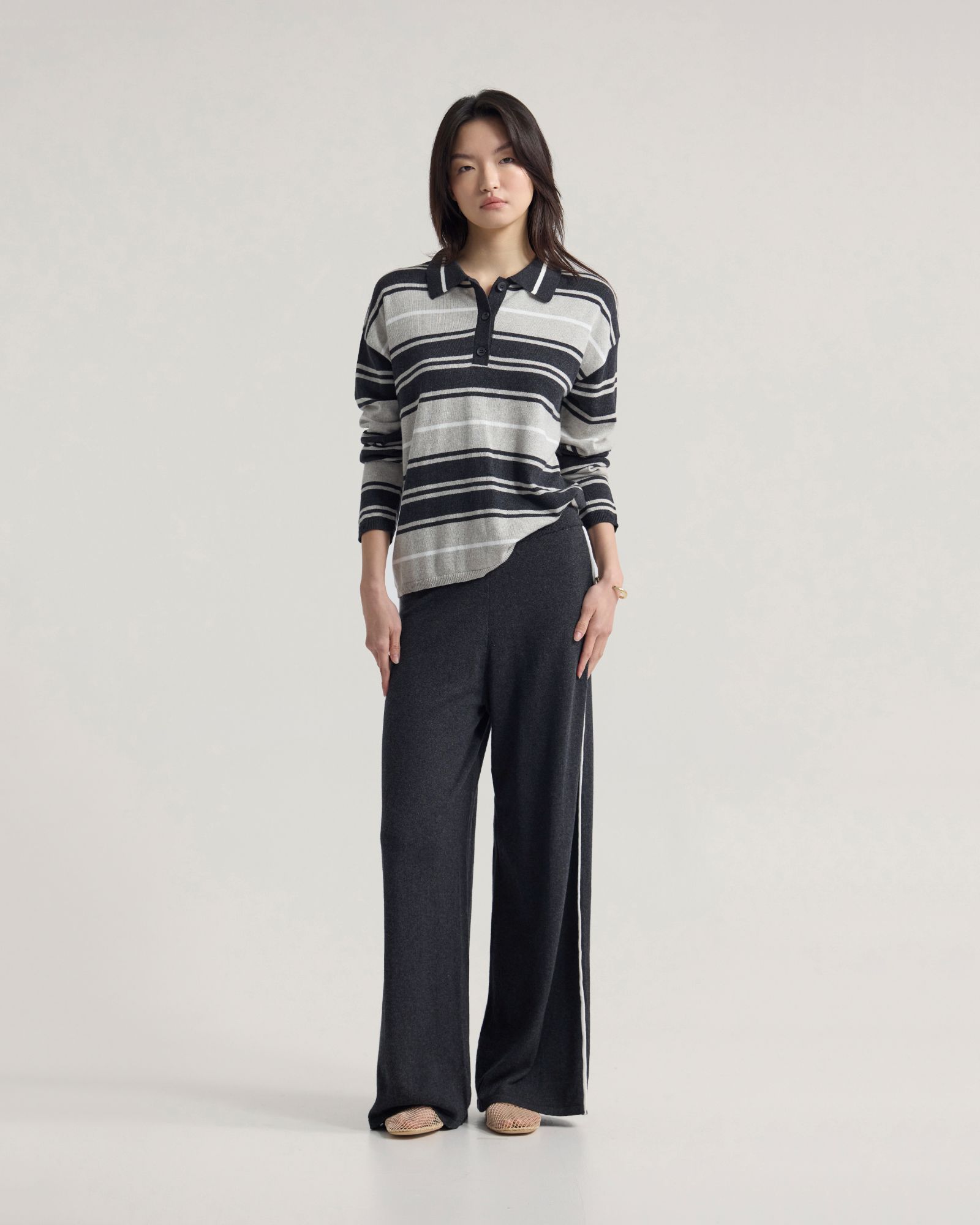 Pip Striped Polo Knit