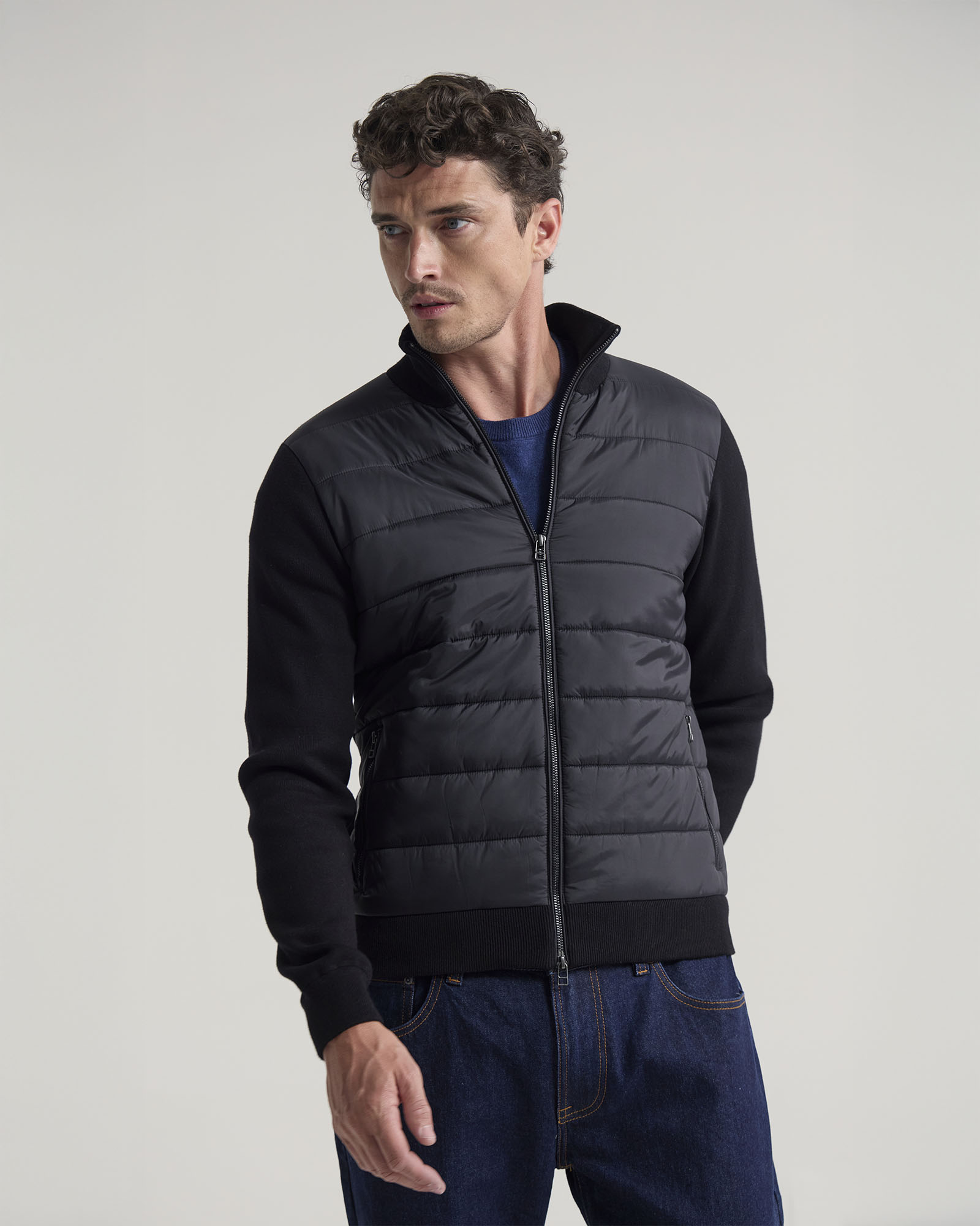 Lorenzo Knit Sleeve Puffer Jacket