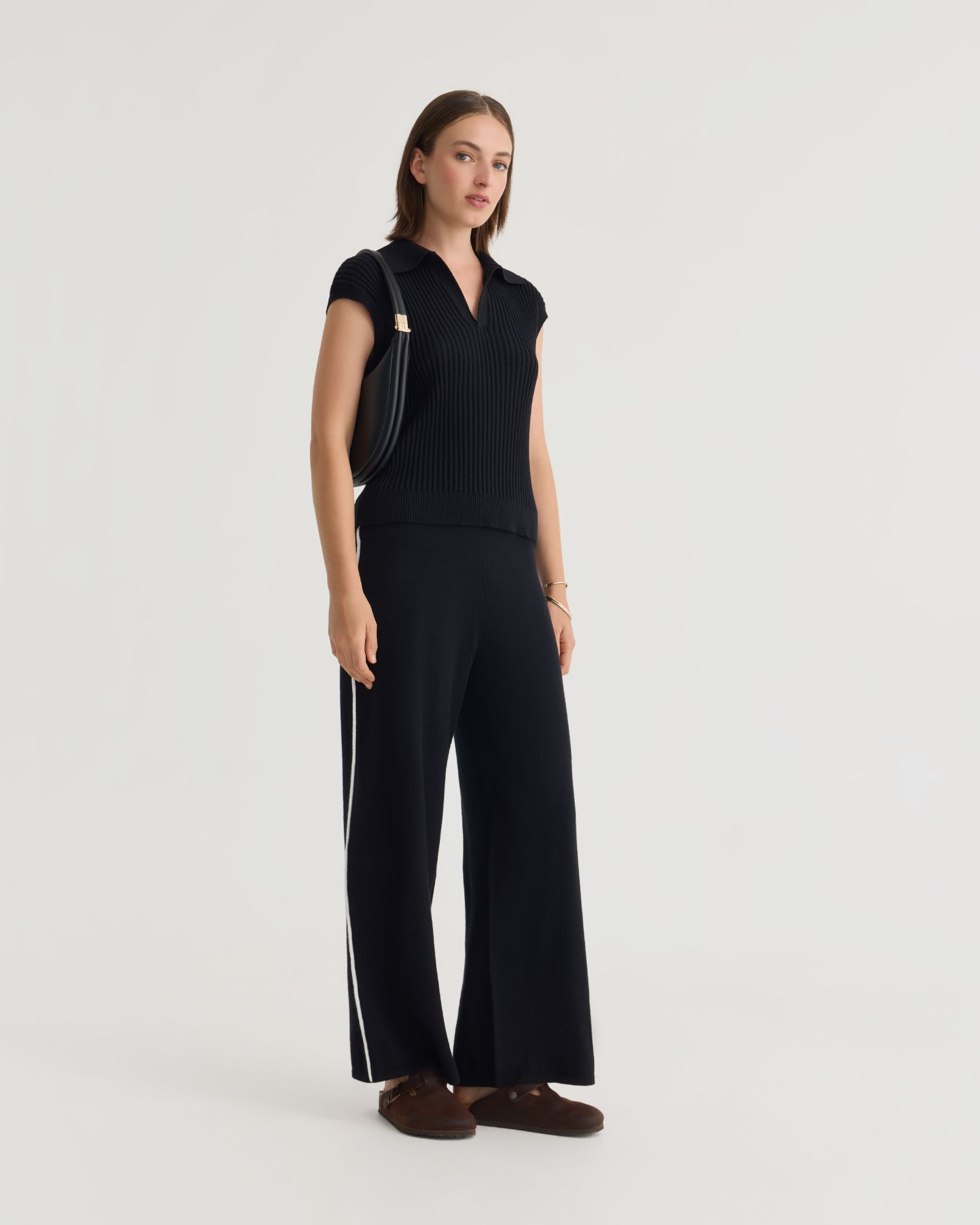 Becca Cashmere Blend Polo Knit
