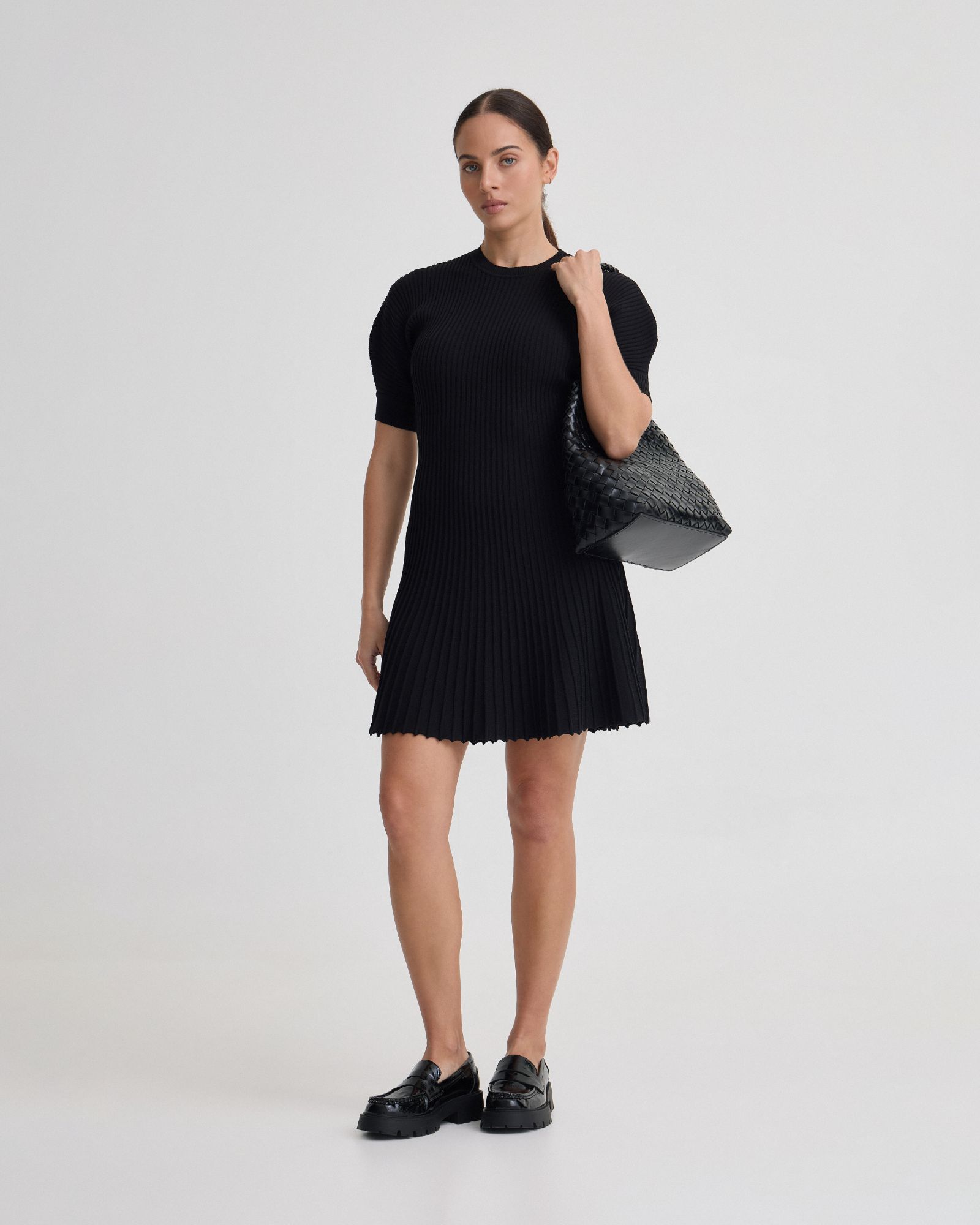 Florence Knitted Pleat Dress