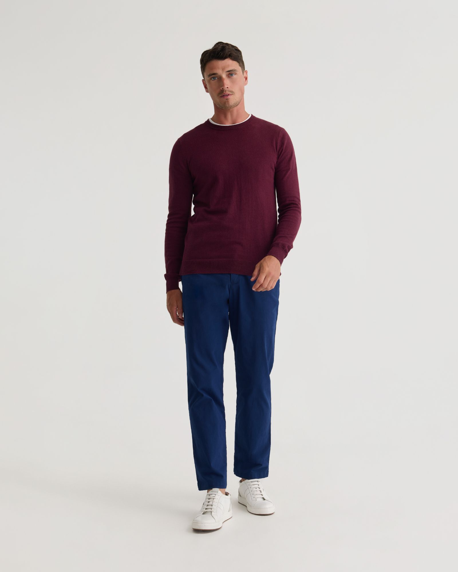 Crew Neck Cotton Cashmere Knit