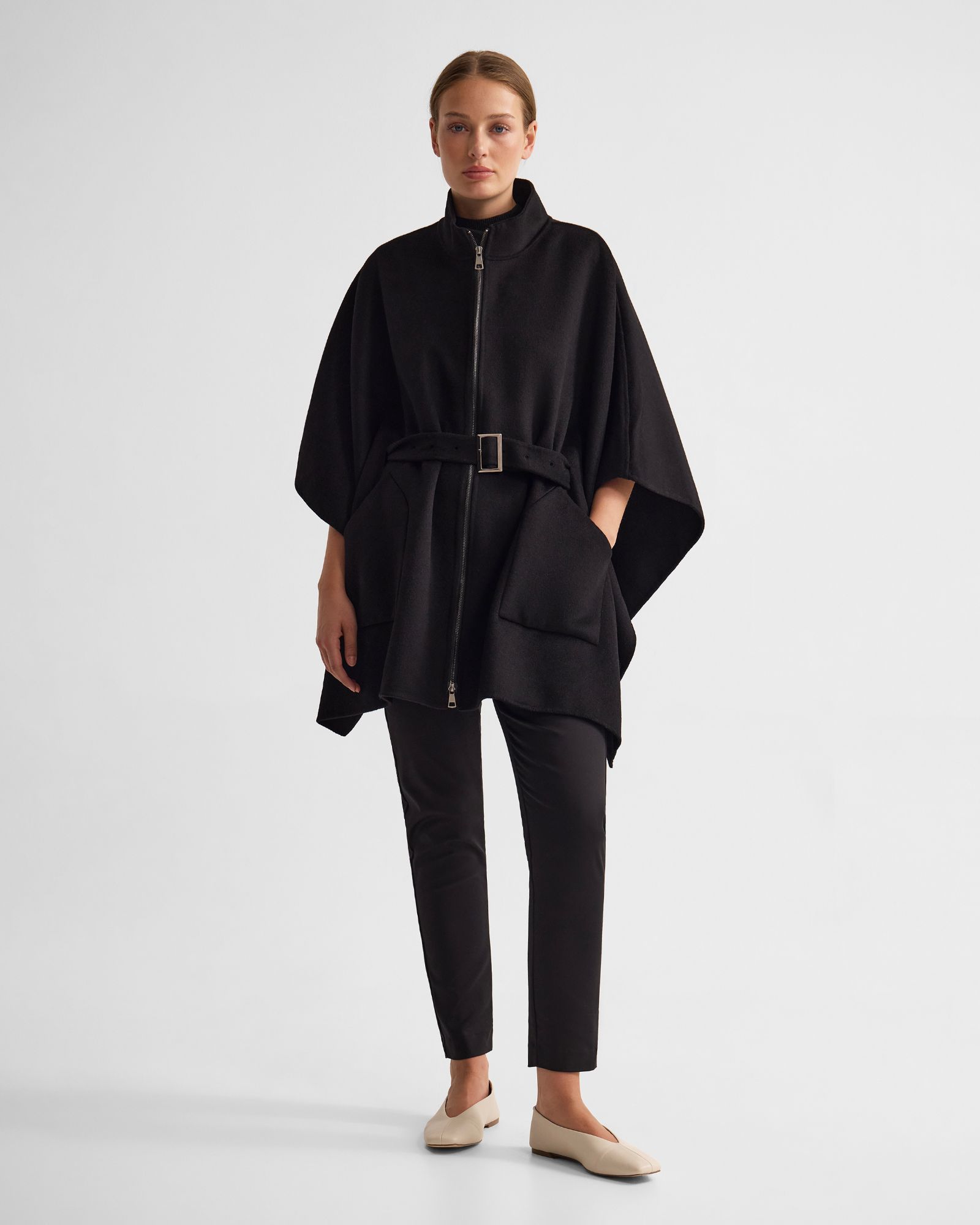 Elodie Wool Blend Cape