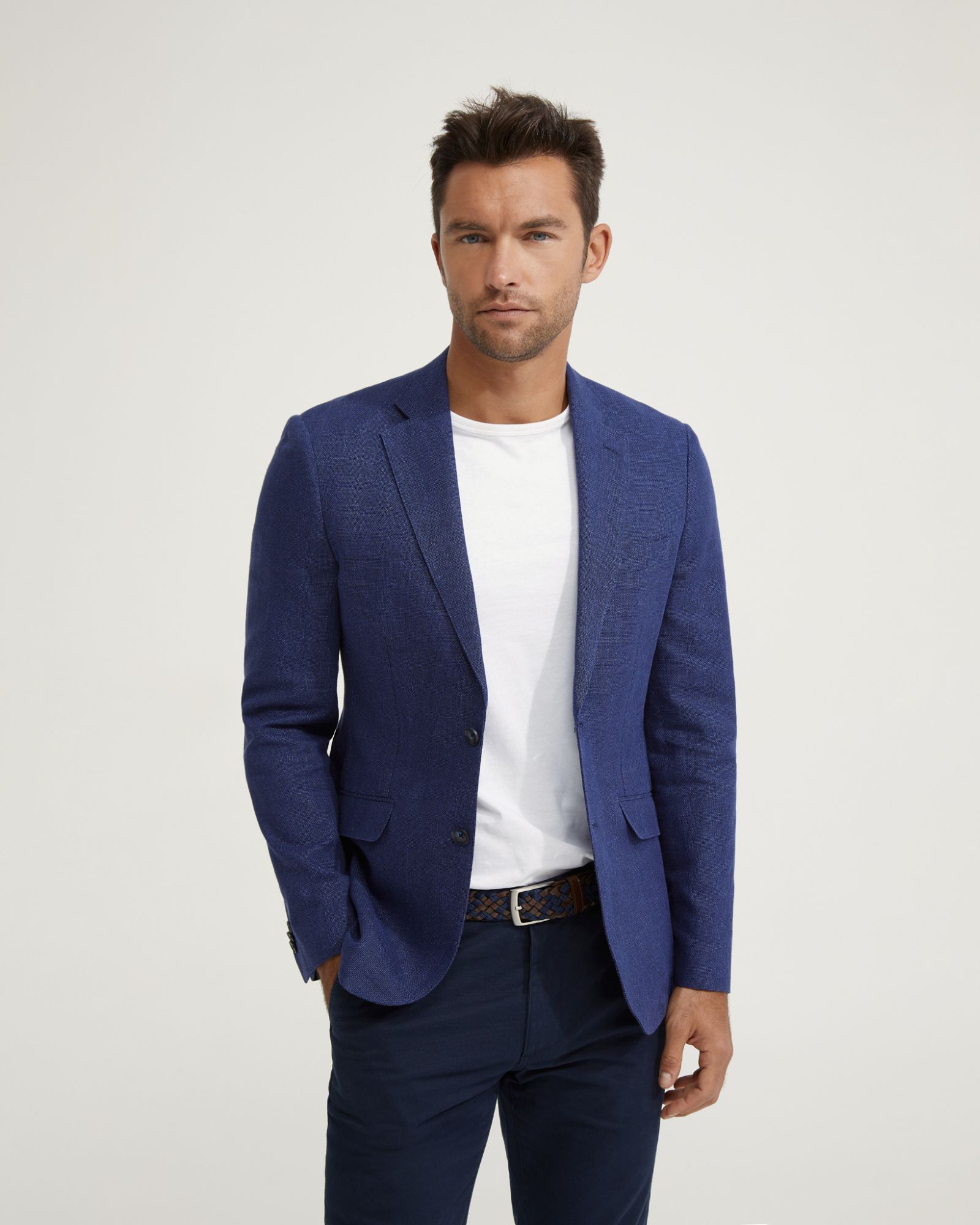 Milton Half Lined Linen Cotton Blazer