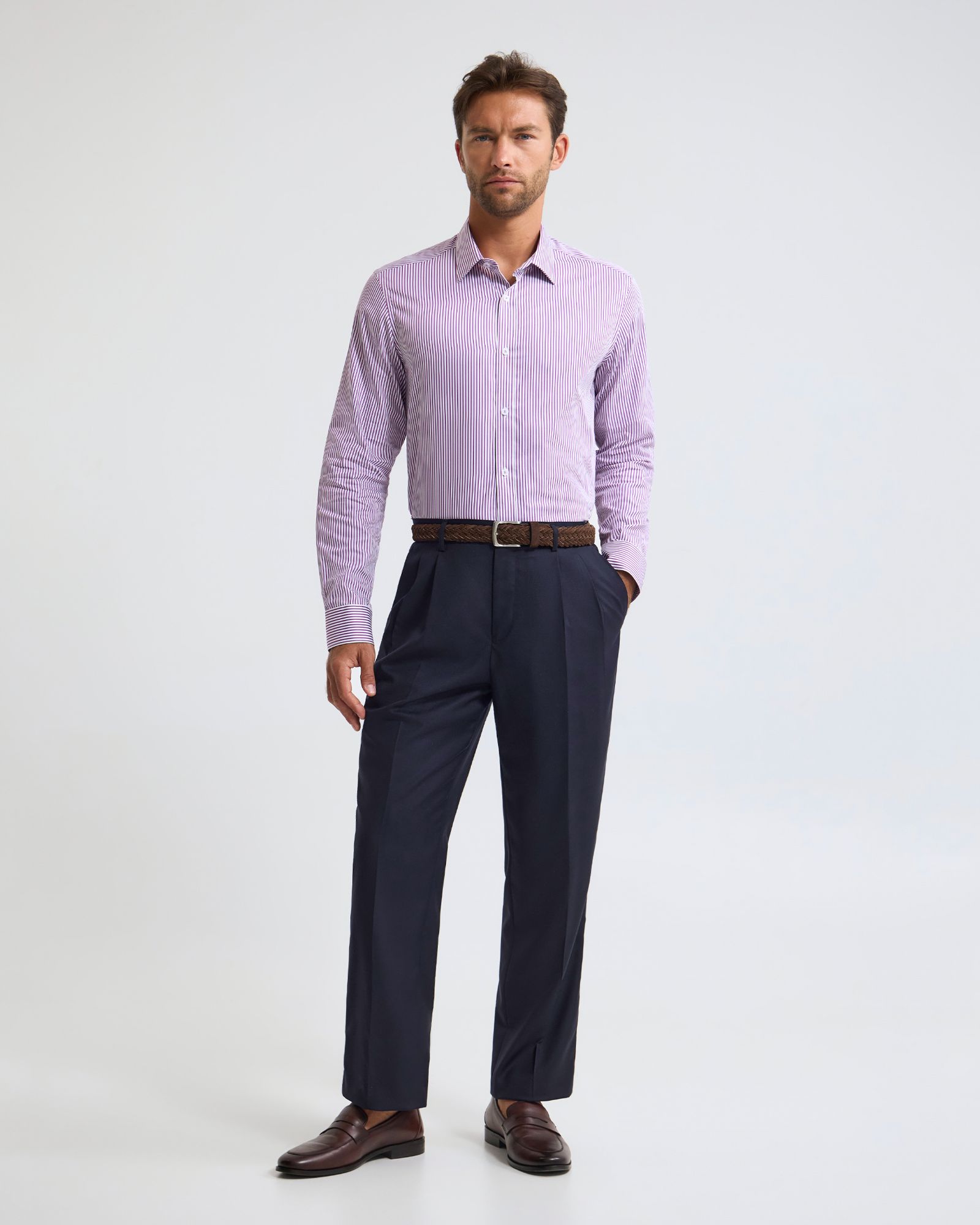 Beckton Stripe Slim Fit Luxury Shirt