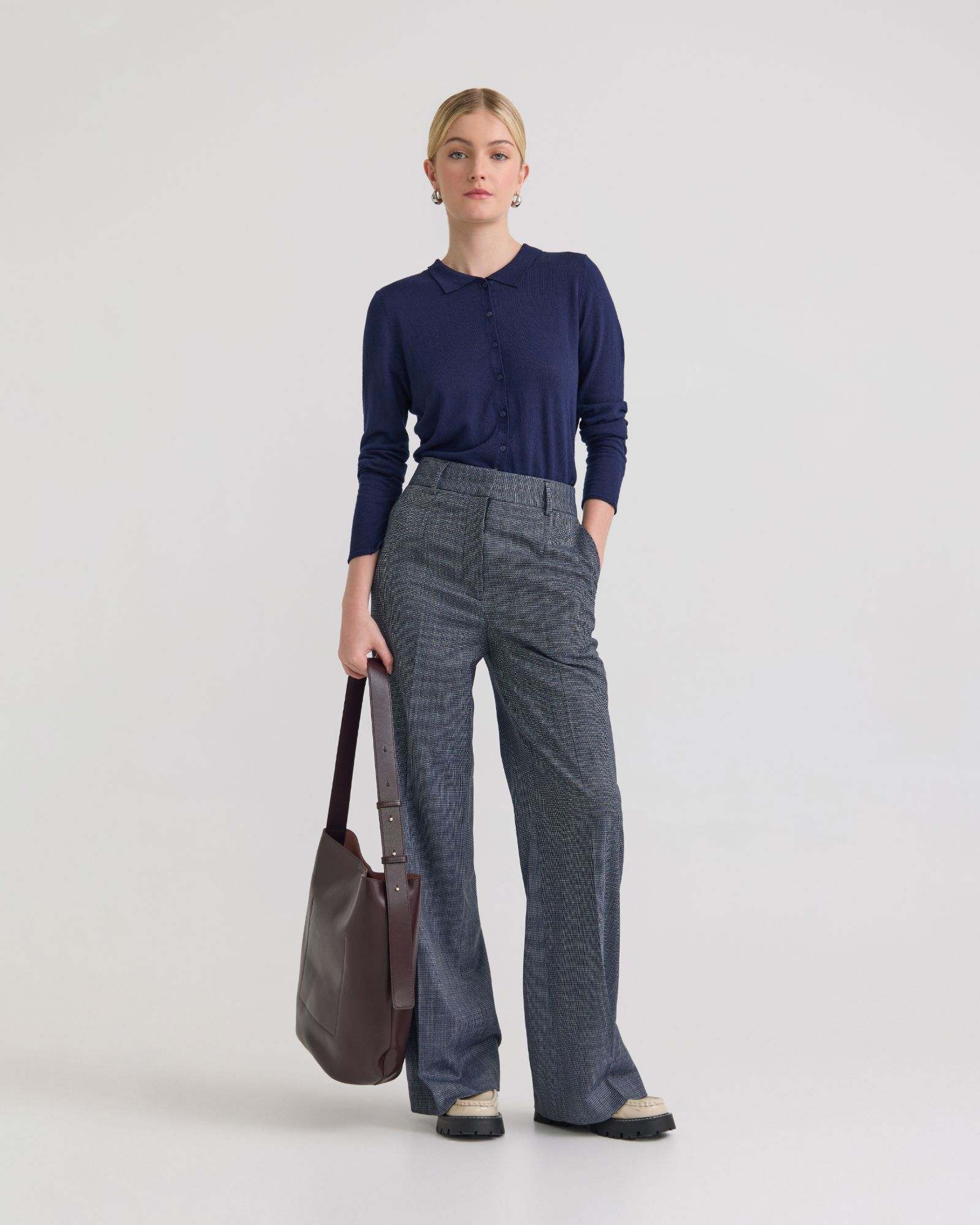 Edwina Silk Blend Polo Collar Knit