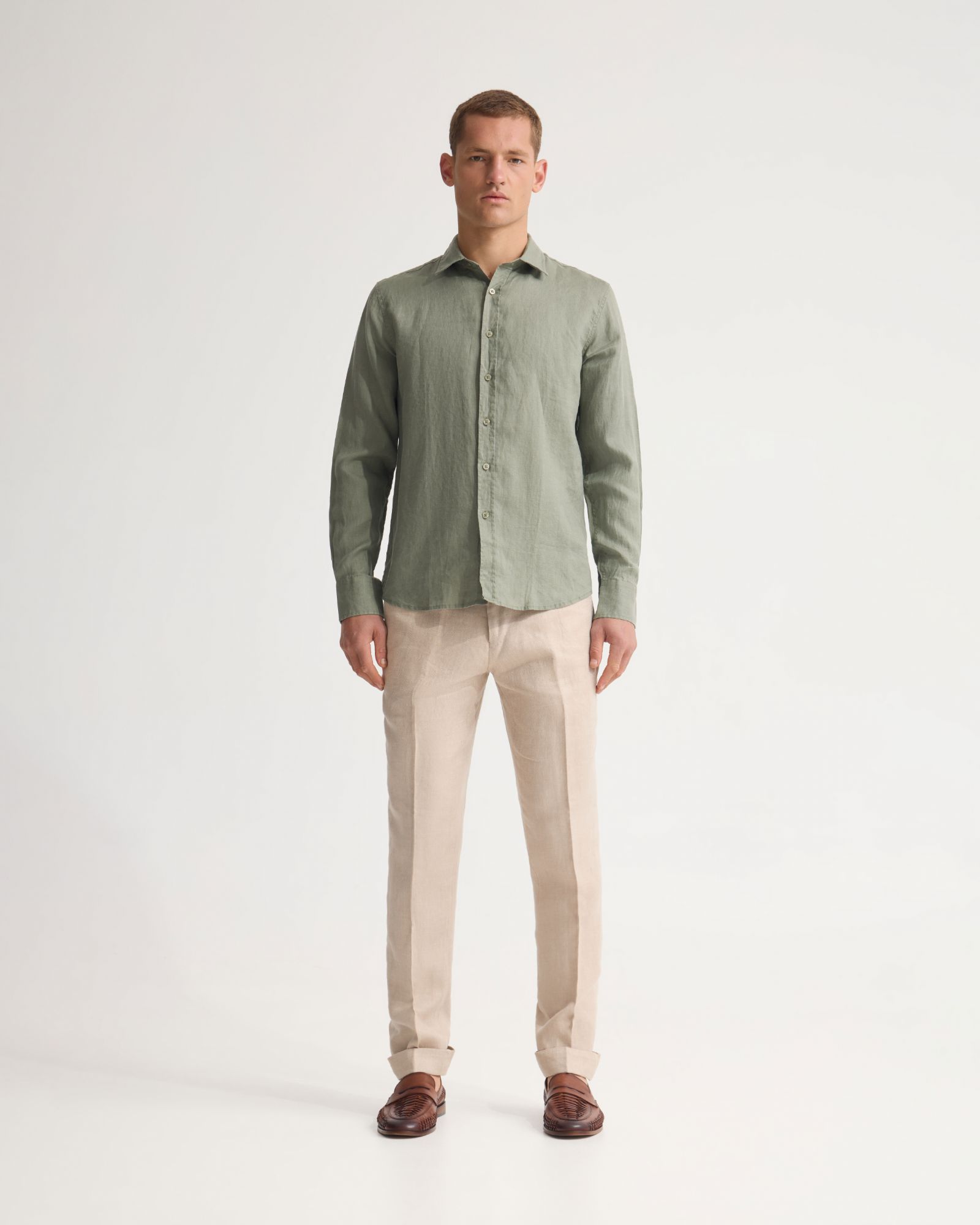 Copper European Linen Shirt