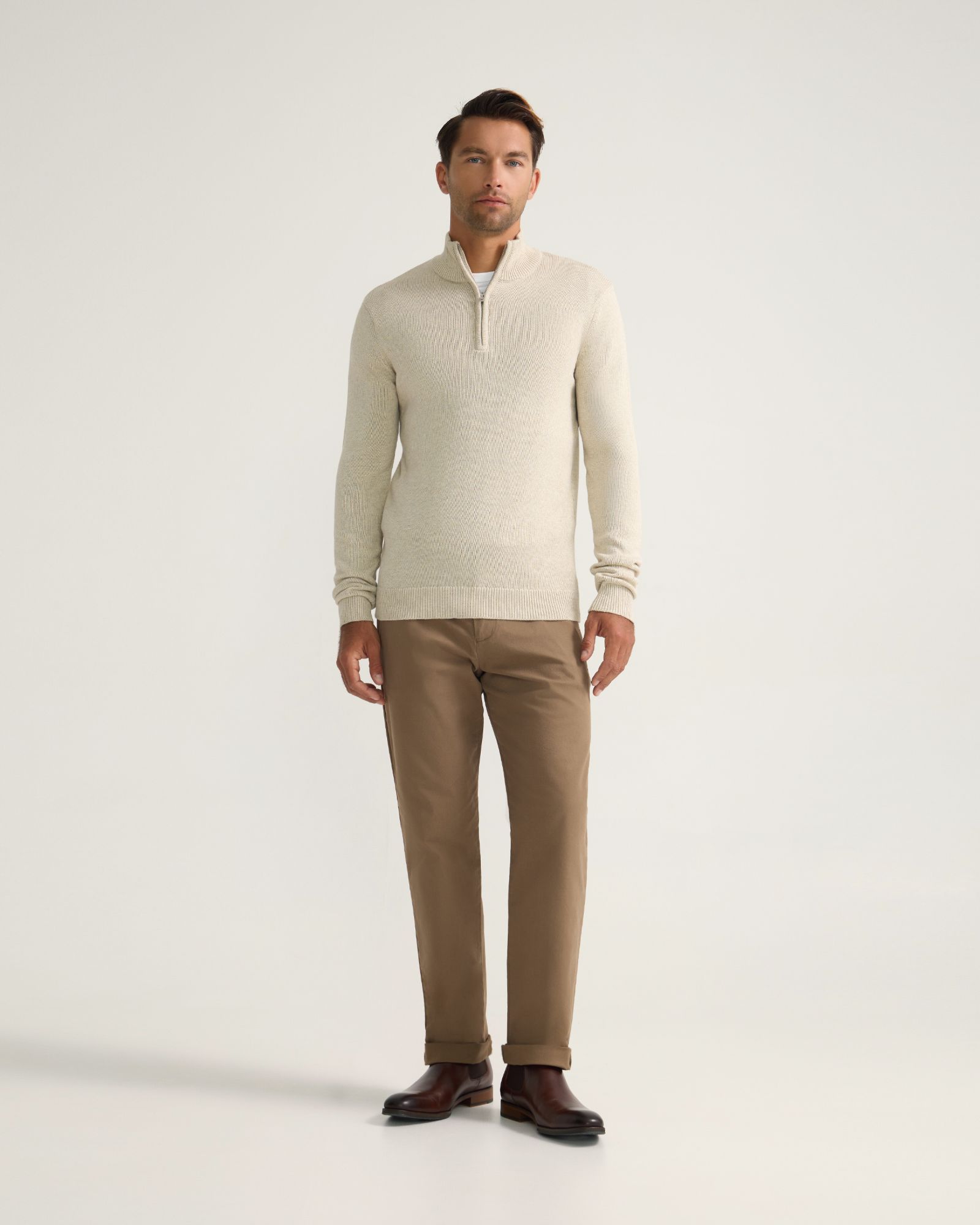 Robert Zip Neck Knit Pullover