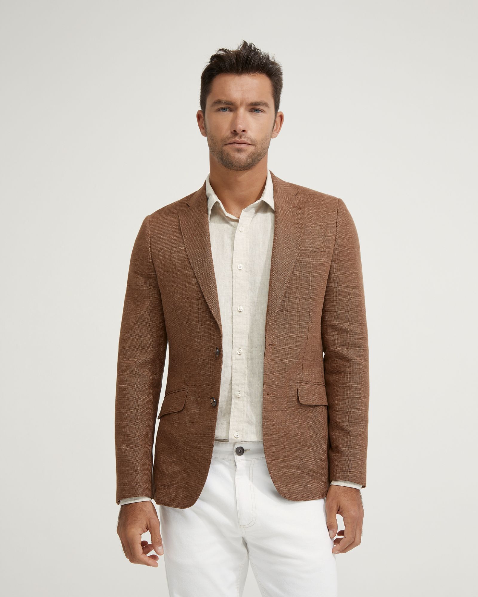 Milton Half Lined Linen Cotton Blazer