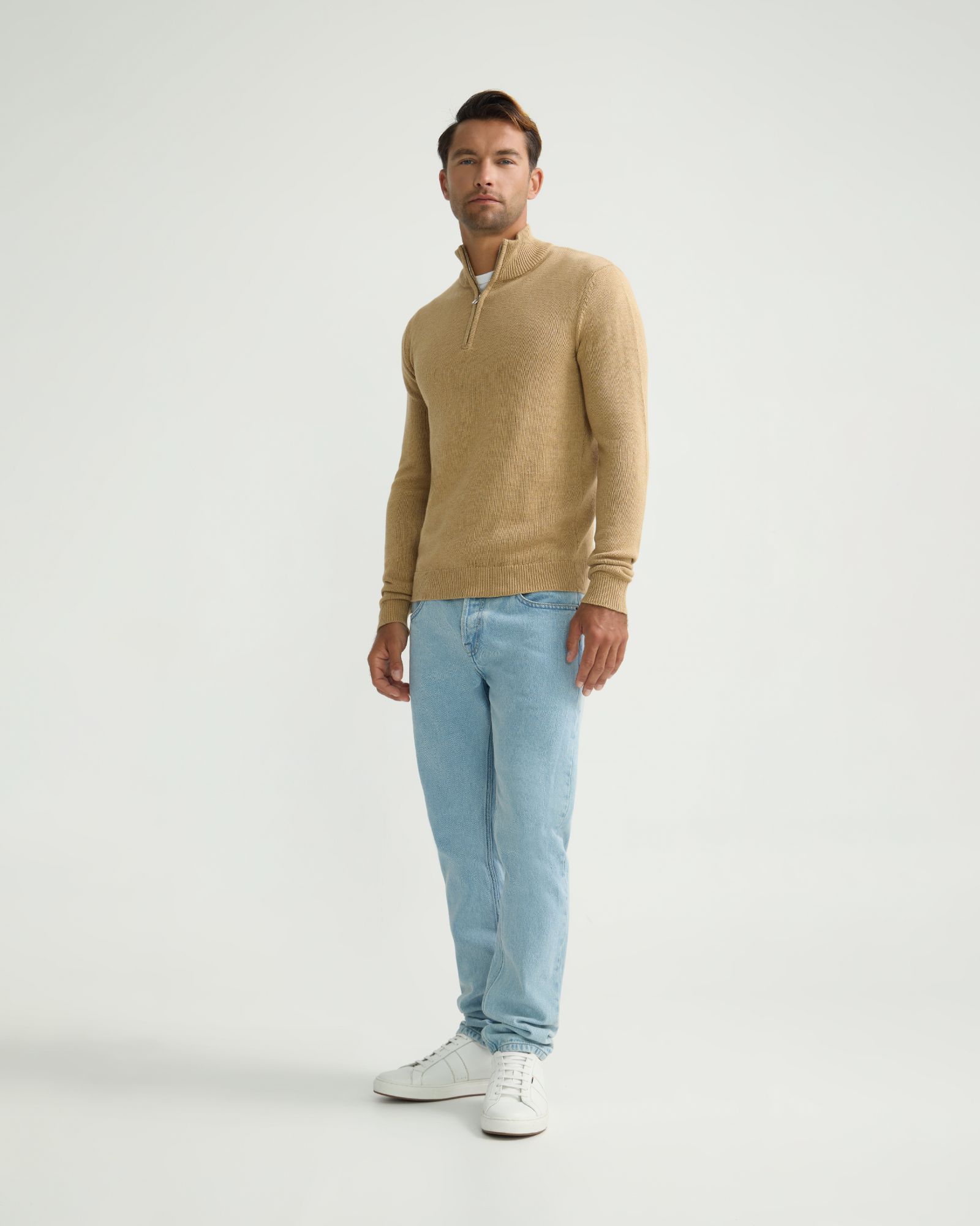 Robert Zip Neck Knit Pullover