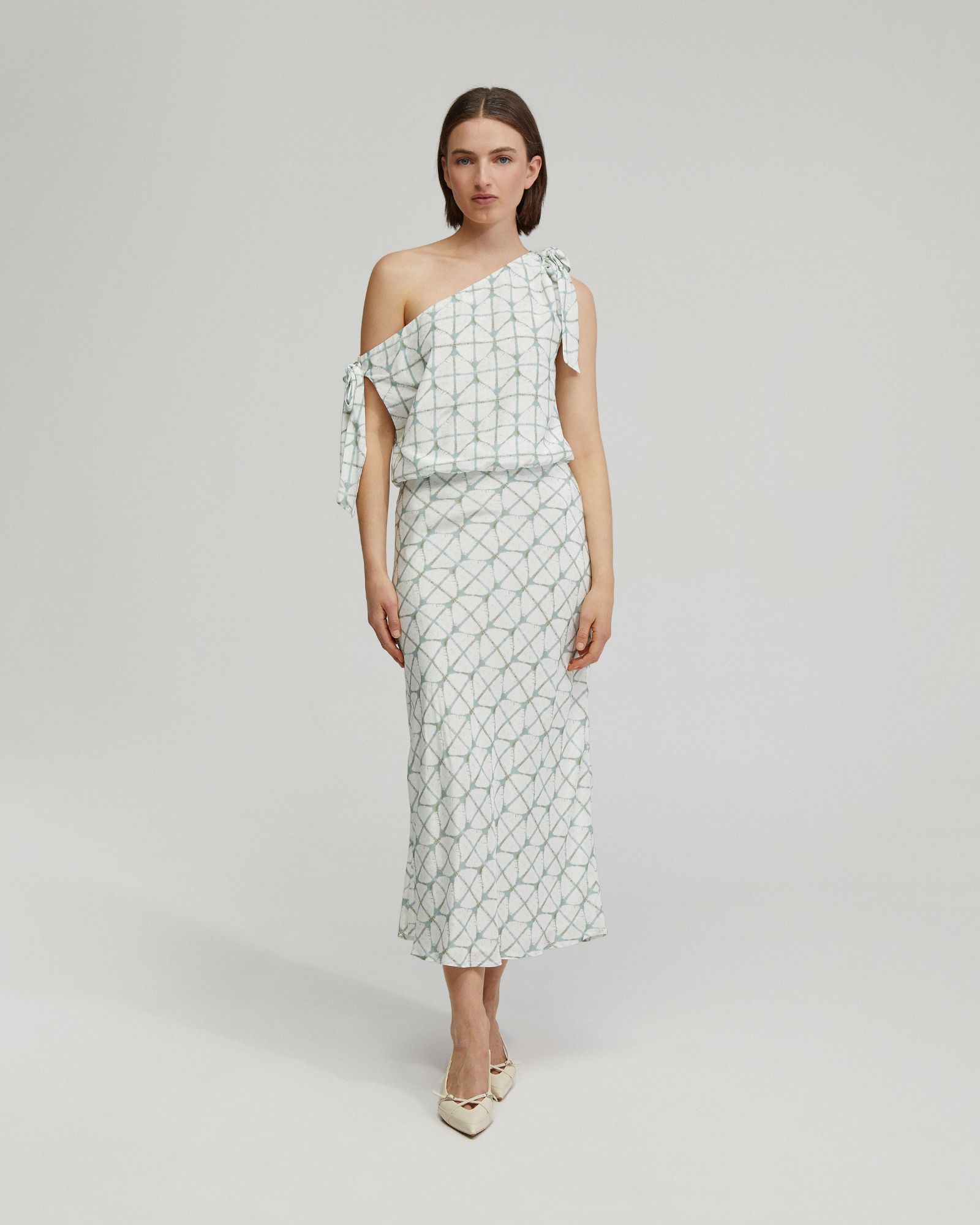 Sandy Printed Tie Up Top