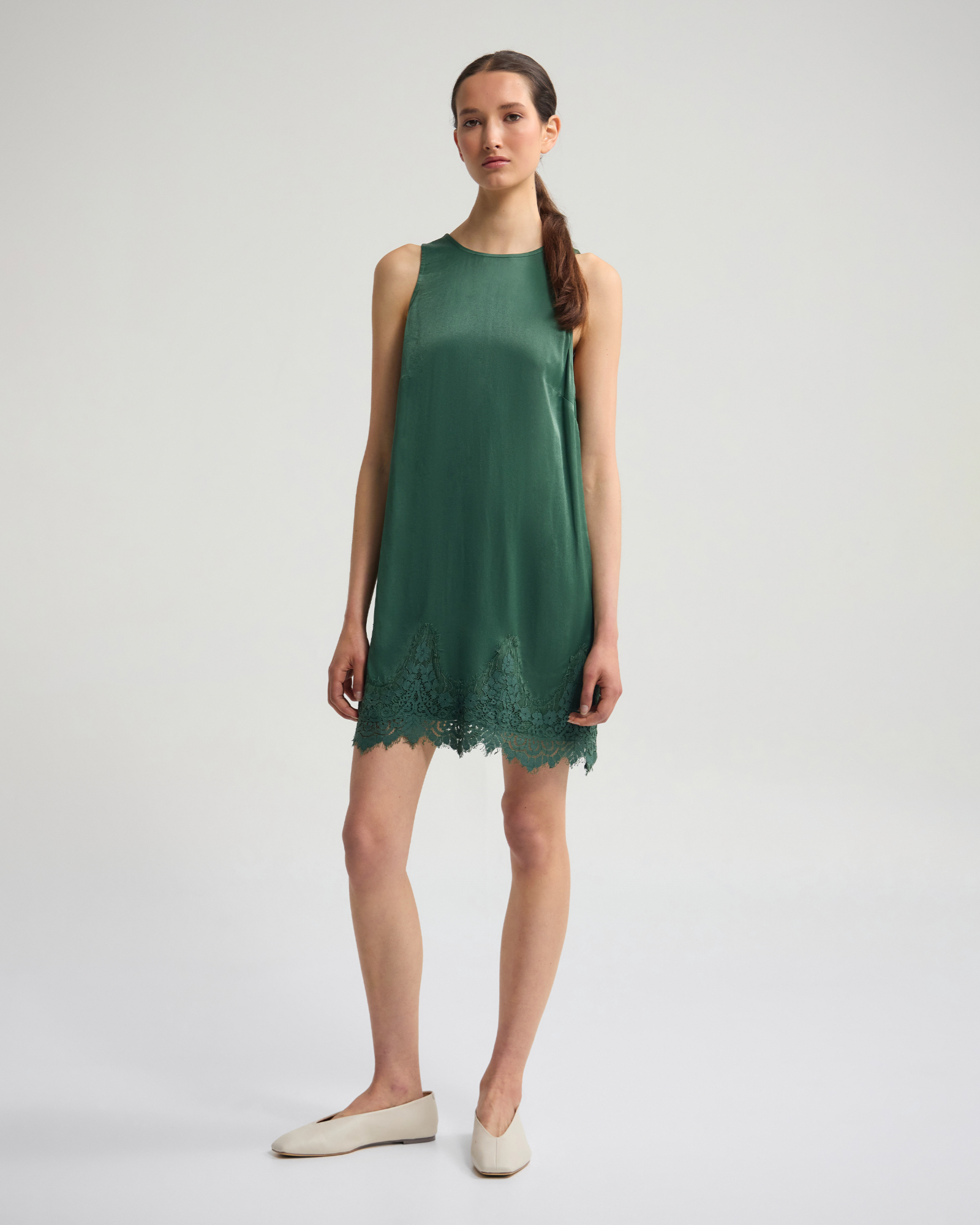 Amber Satin And Lace Dress