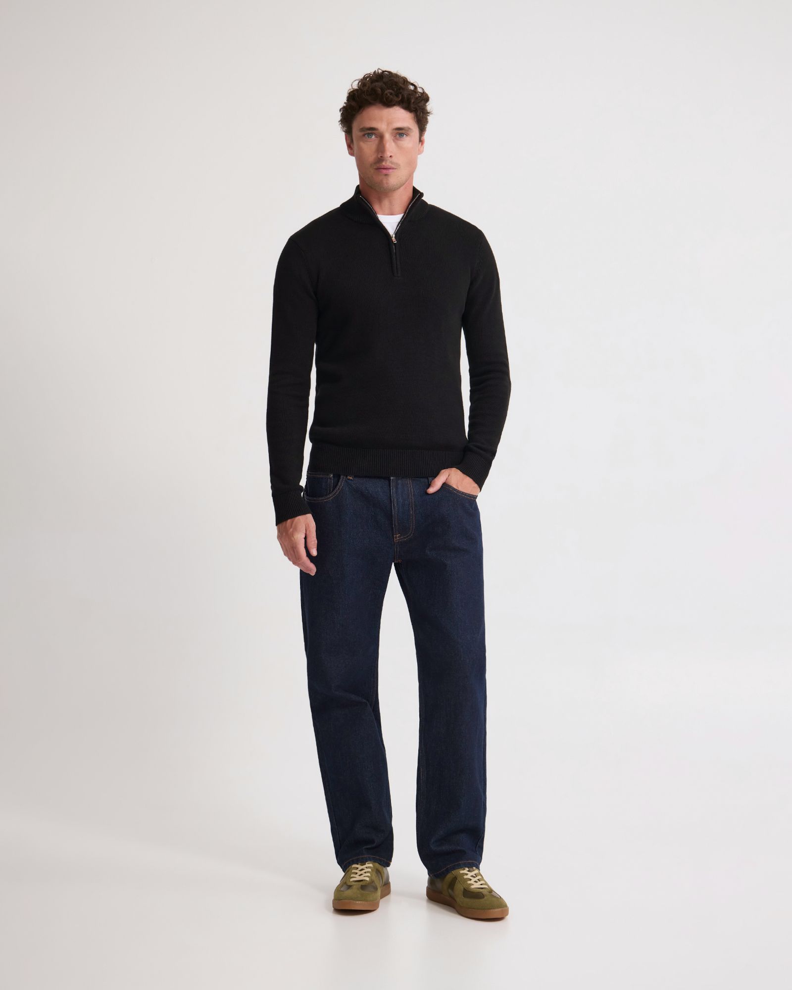 Robert Zip Neck Knit Pullover