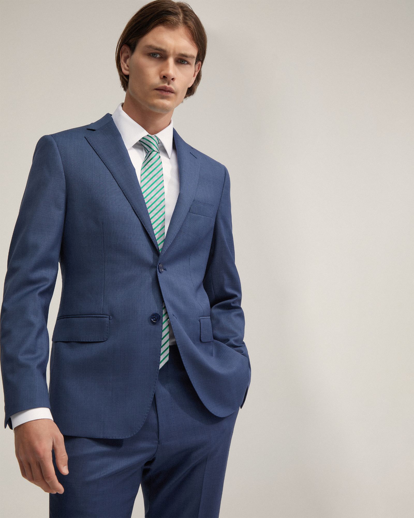 Byron Luxury Half Canvas Wool Suit Jacket