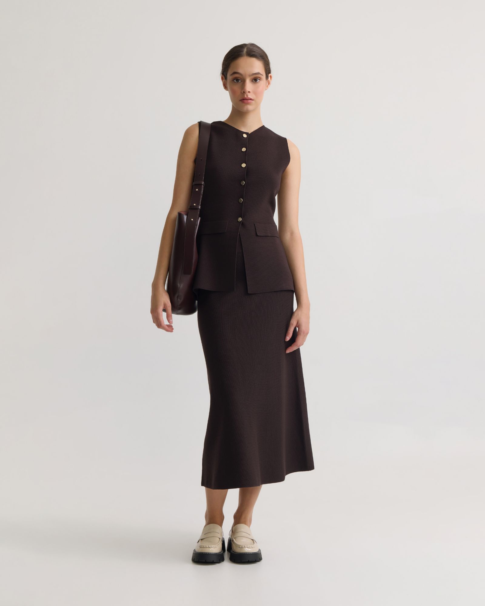 Drew Knitted Long Waistcoat