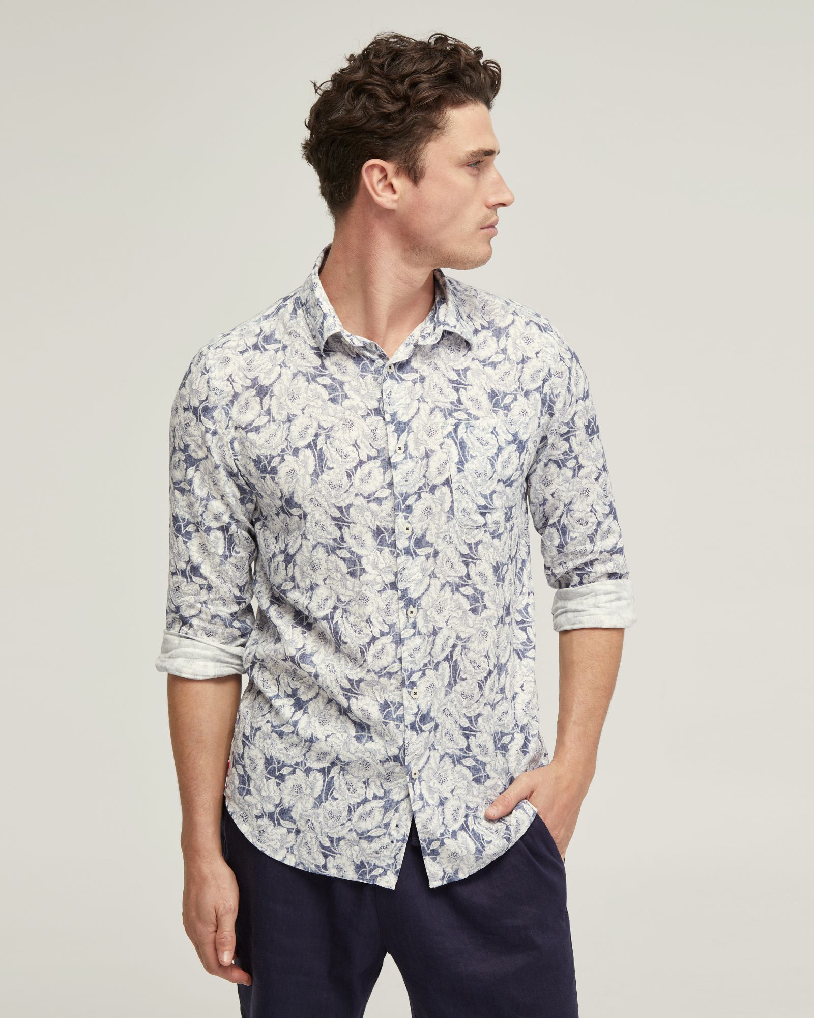 Holloway Linen Blend Printed Shirt