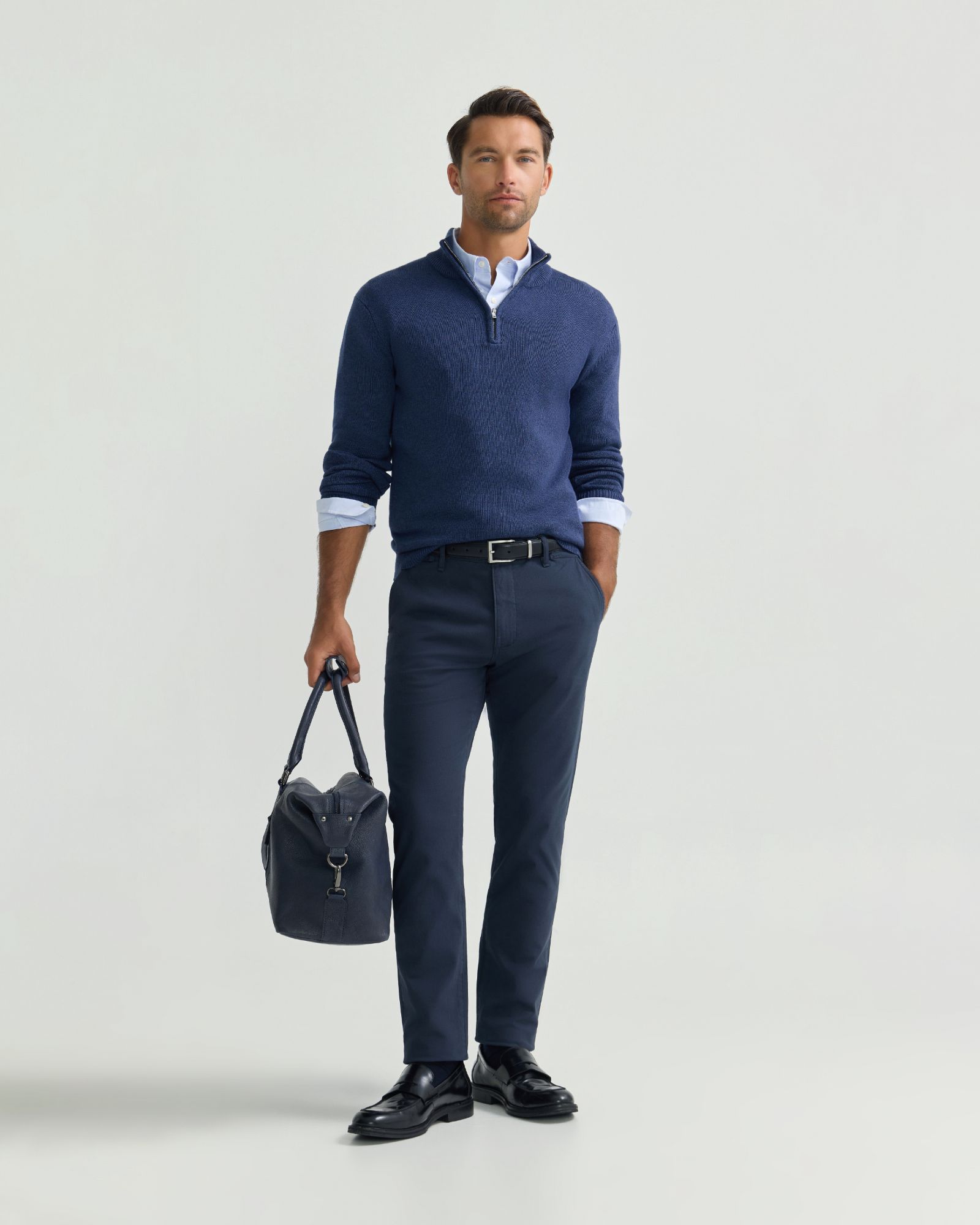 Robert Zip Neck Knit Pullover