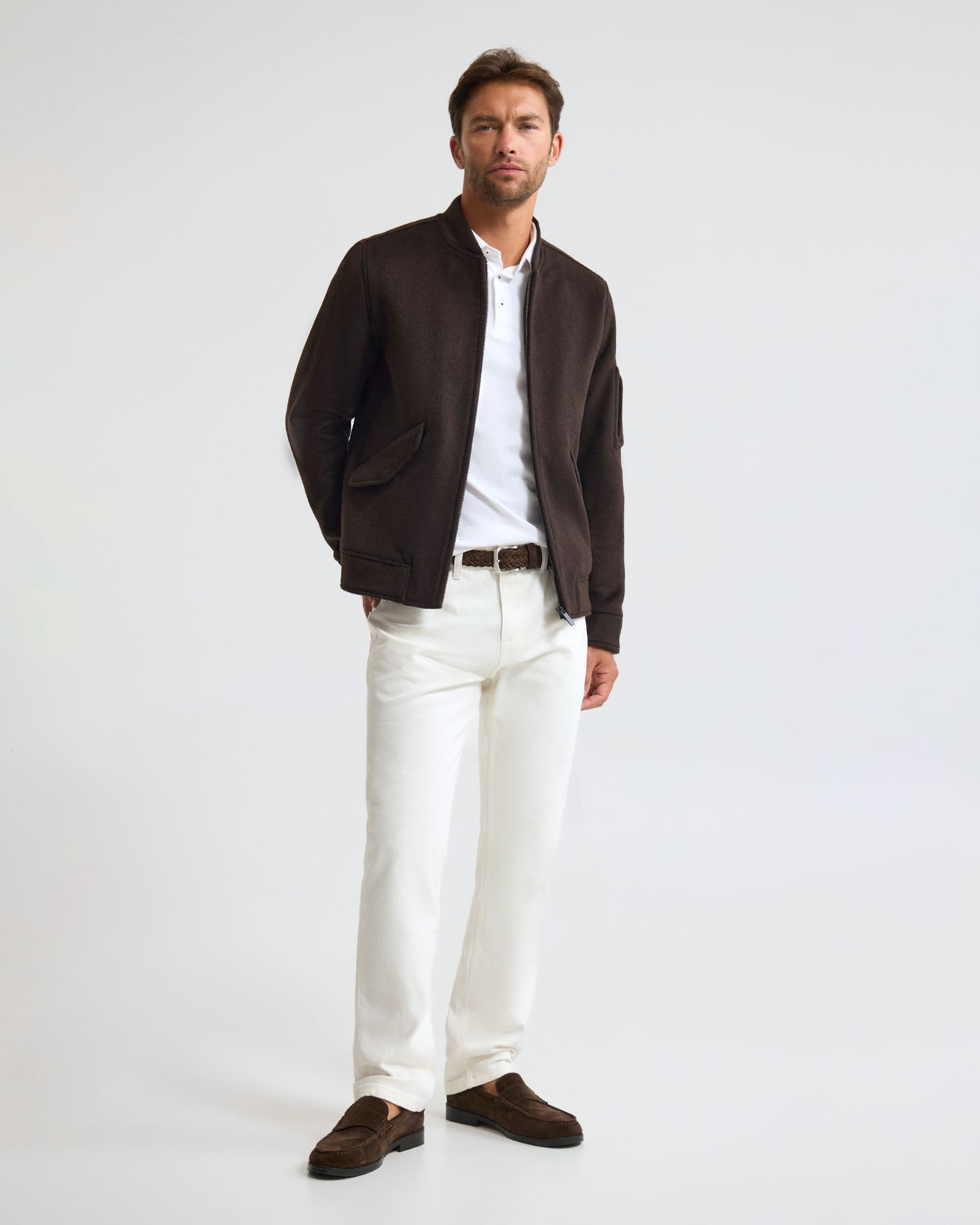 Hamish Wool Blend Bomber Jacket