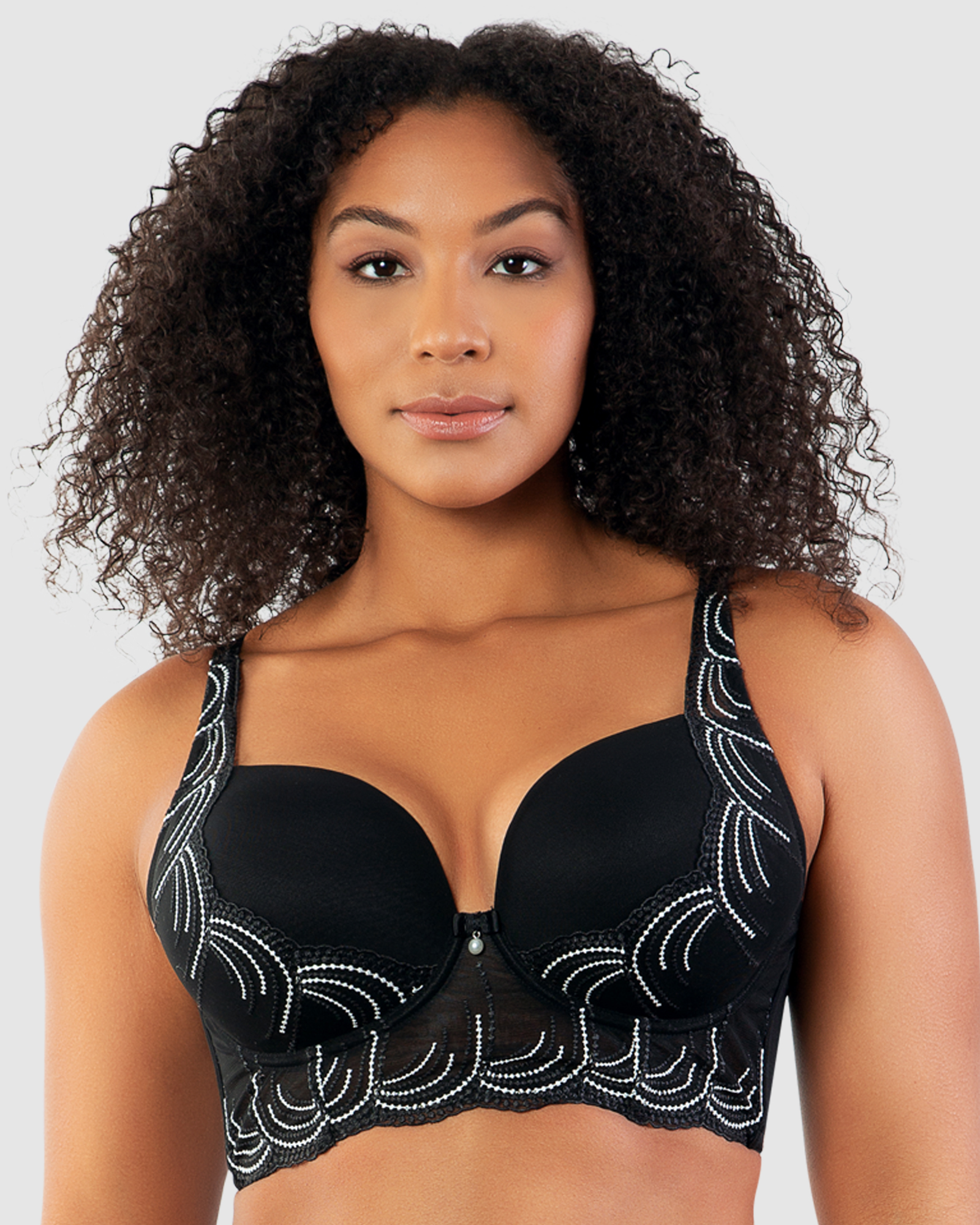 Pearl Underwired Longline Plunge Bra