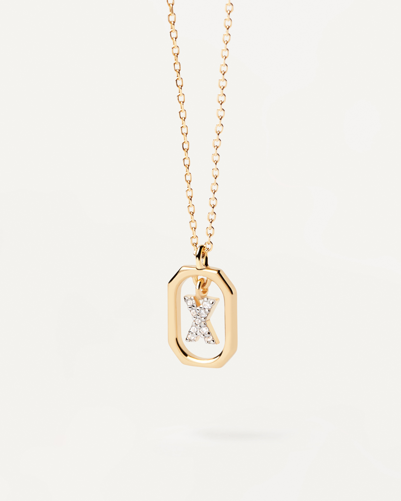 Mini Letter X Gold Necklace