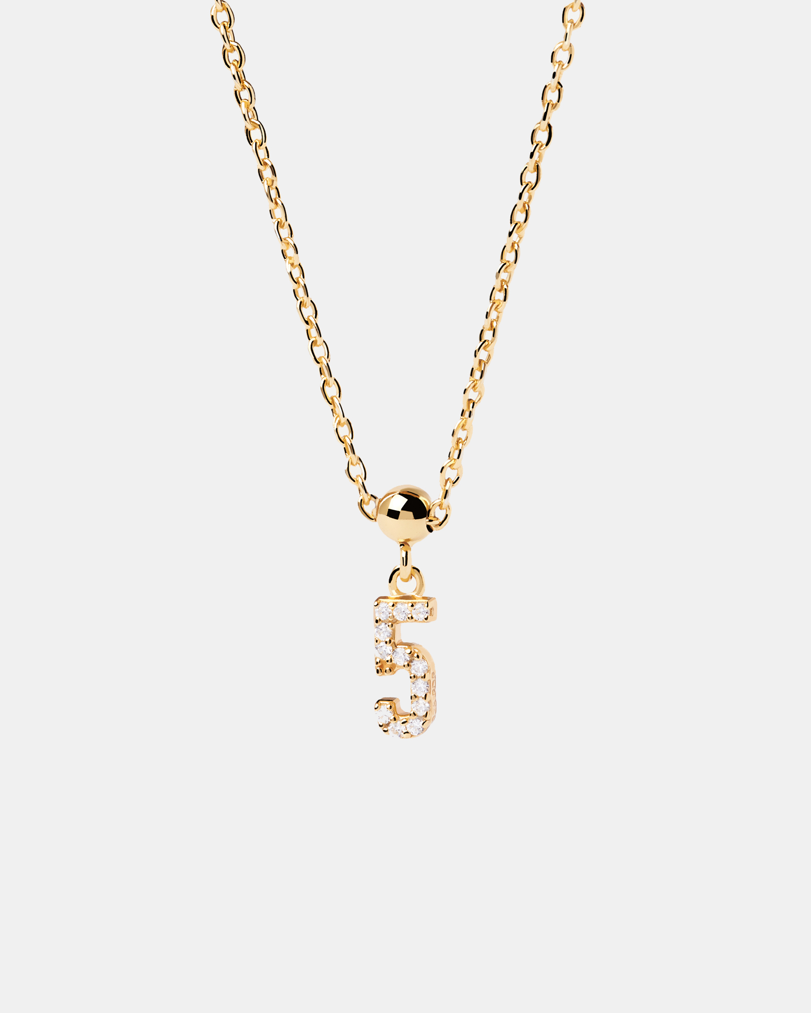 Charm Necklace Number 5 Charm