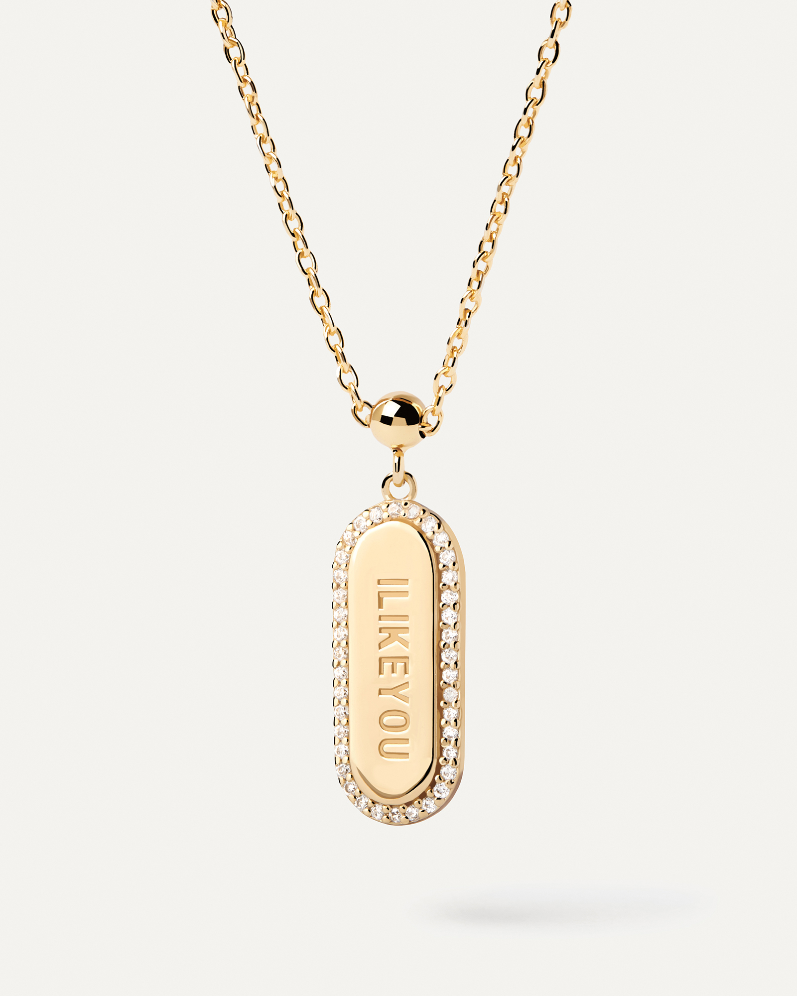 Charm Necklace I Like You Sparkly Charm