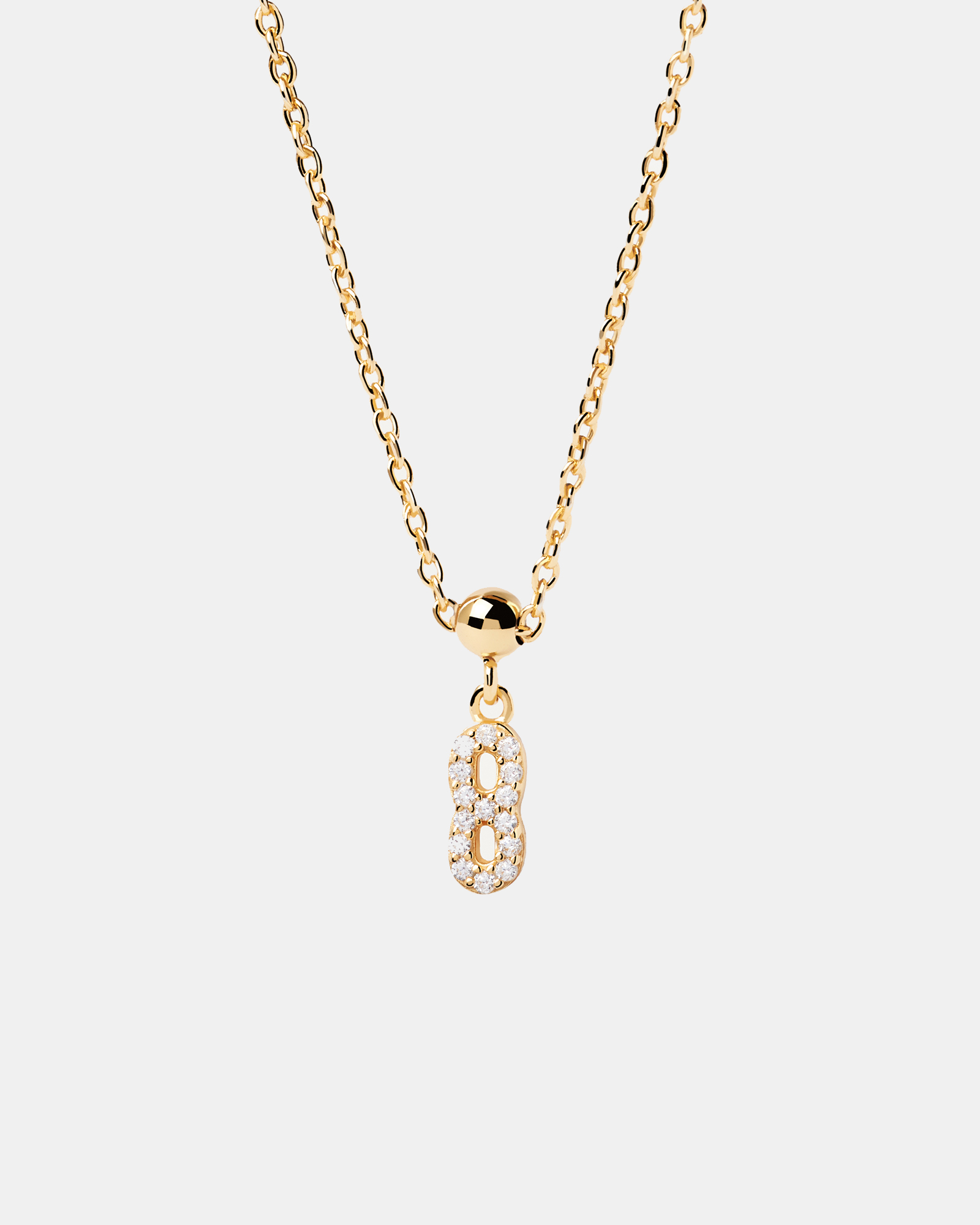Charm Necklace Number 8 Charm