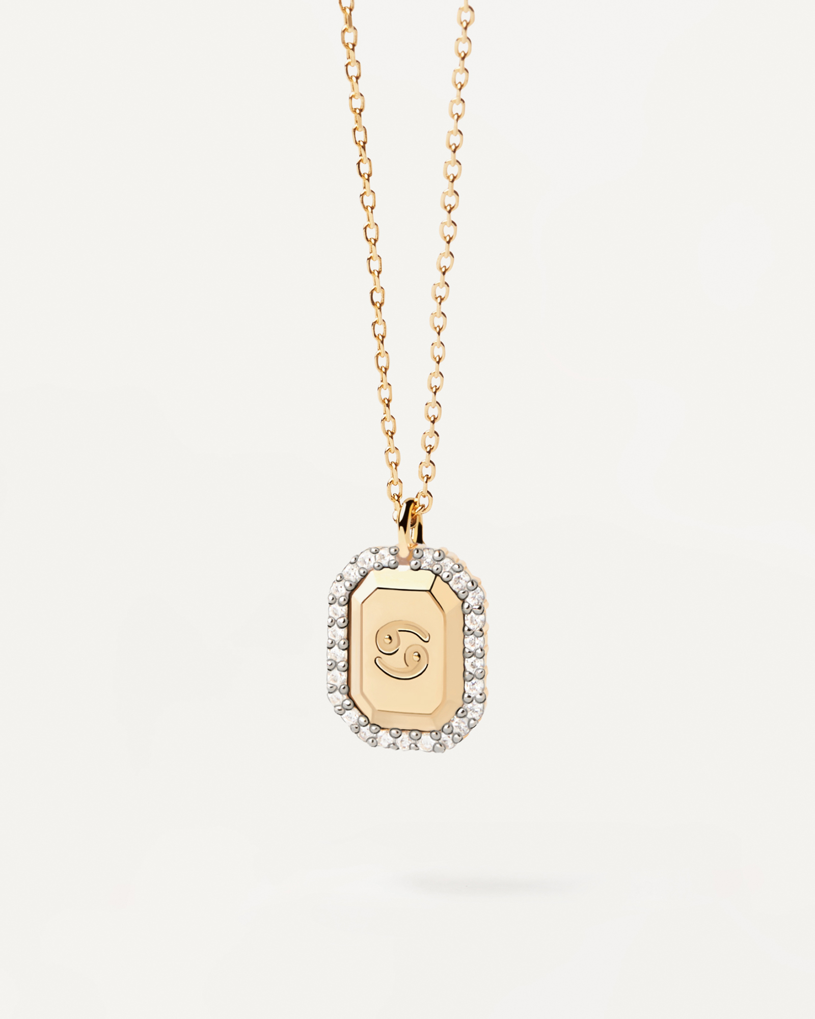 Cancer Zodiac Gold Necklace