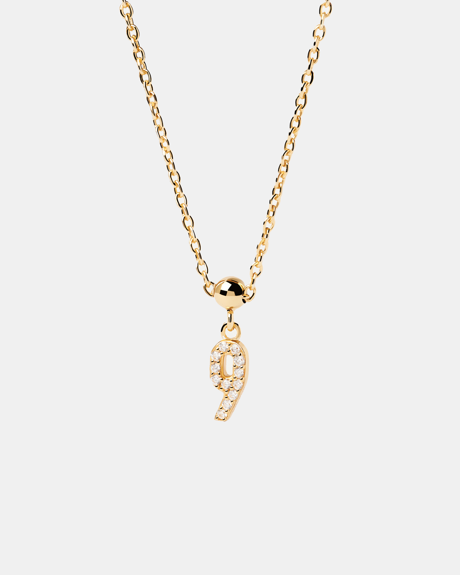 Charm Necklace Number 9 Charm