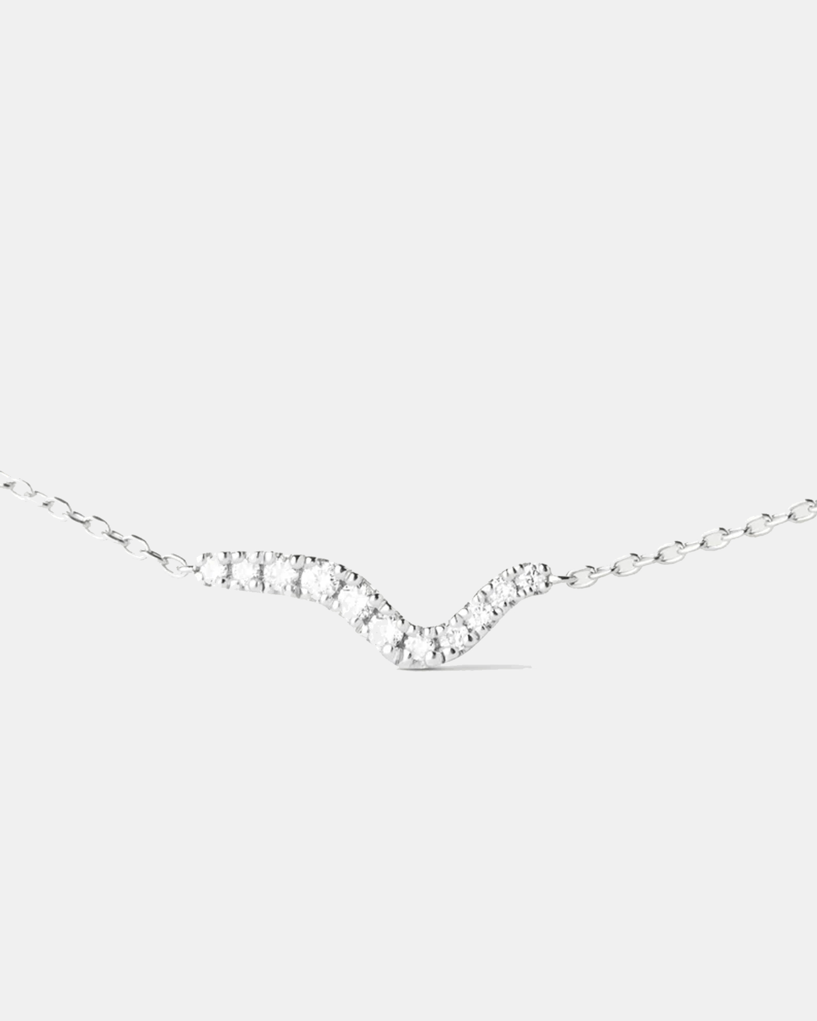 Diamonds and White Gold Flow Necklace