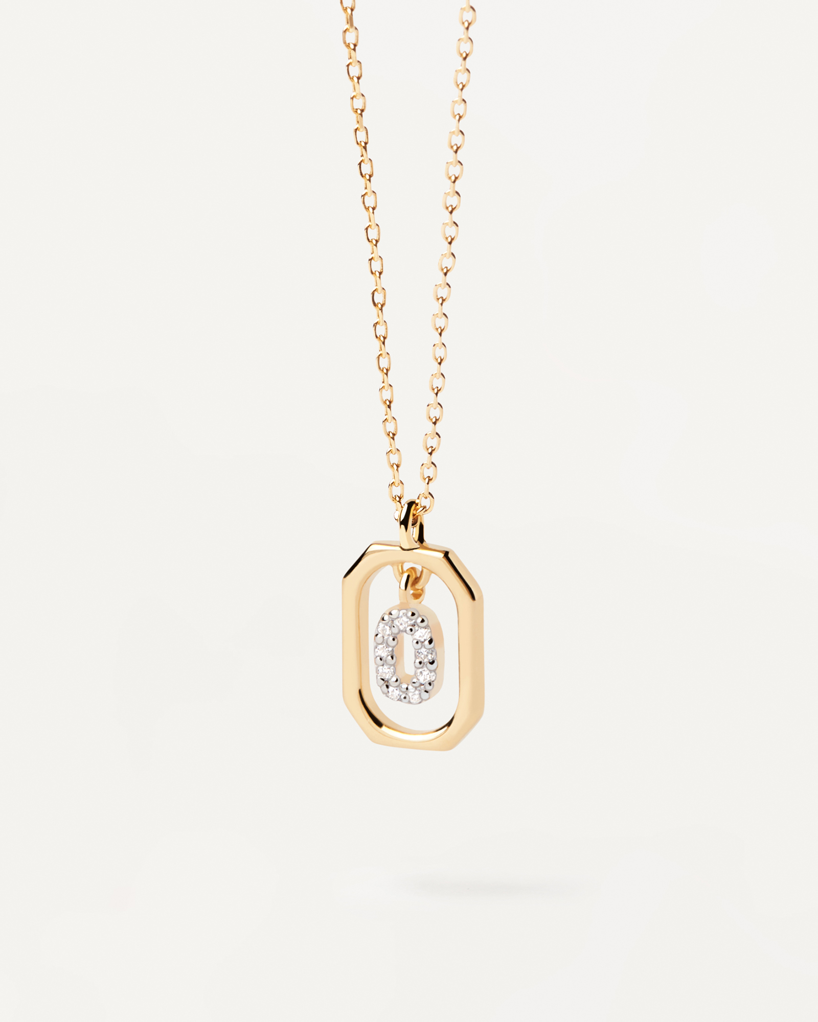 Mini Letter O Gold Necklace