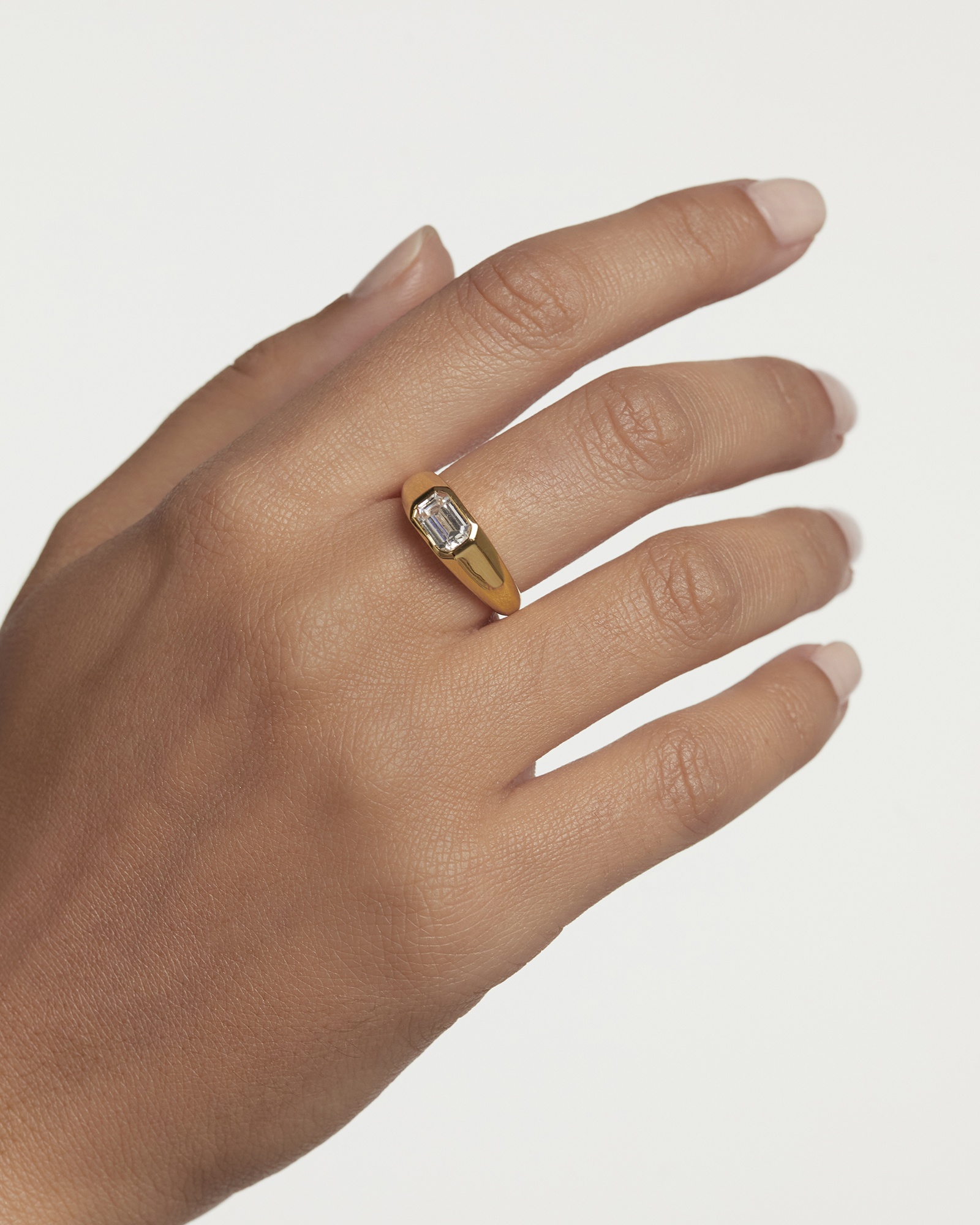 Octagon Shimmer Stamp Ring
