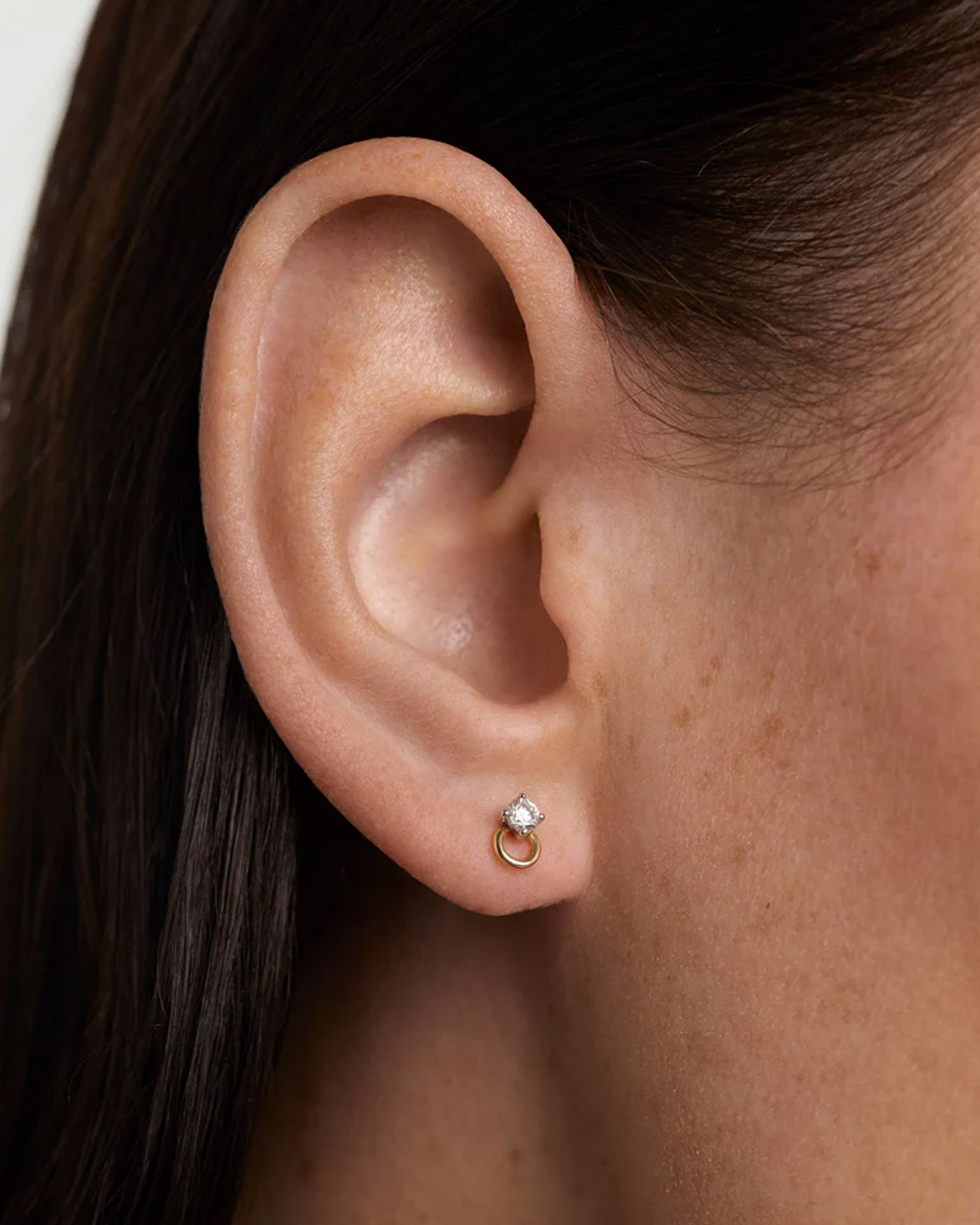 Diamonds and Gold Ari Stud Earrings