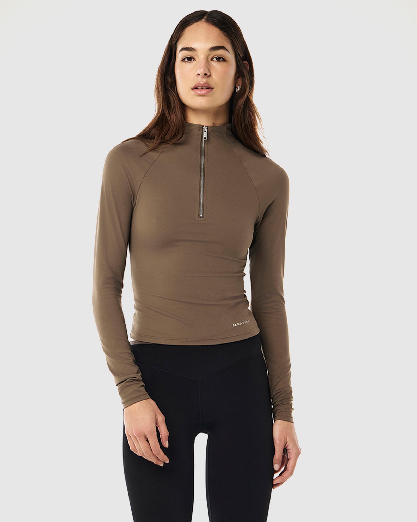 Routine Quarter Zip LS Top