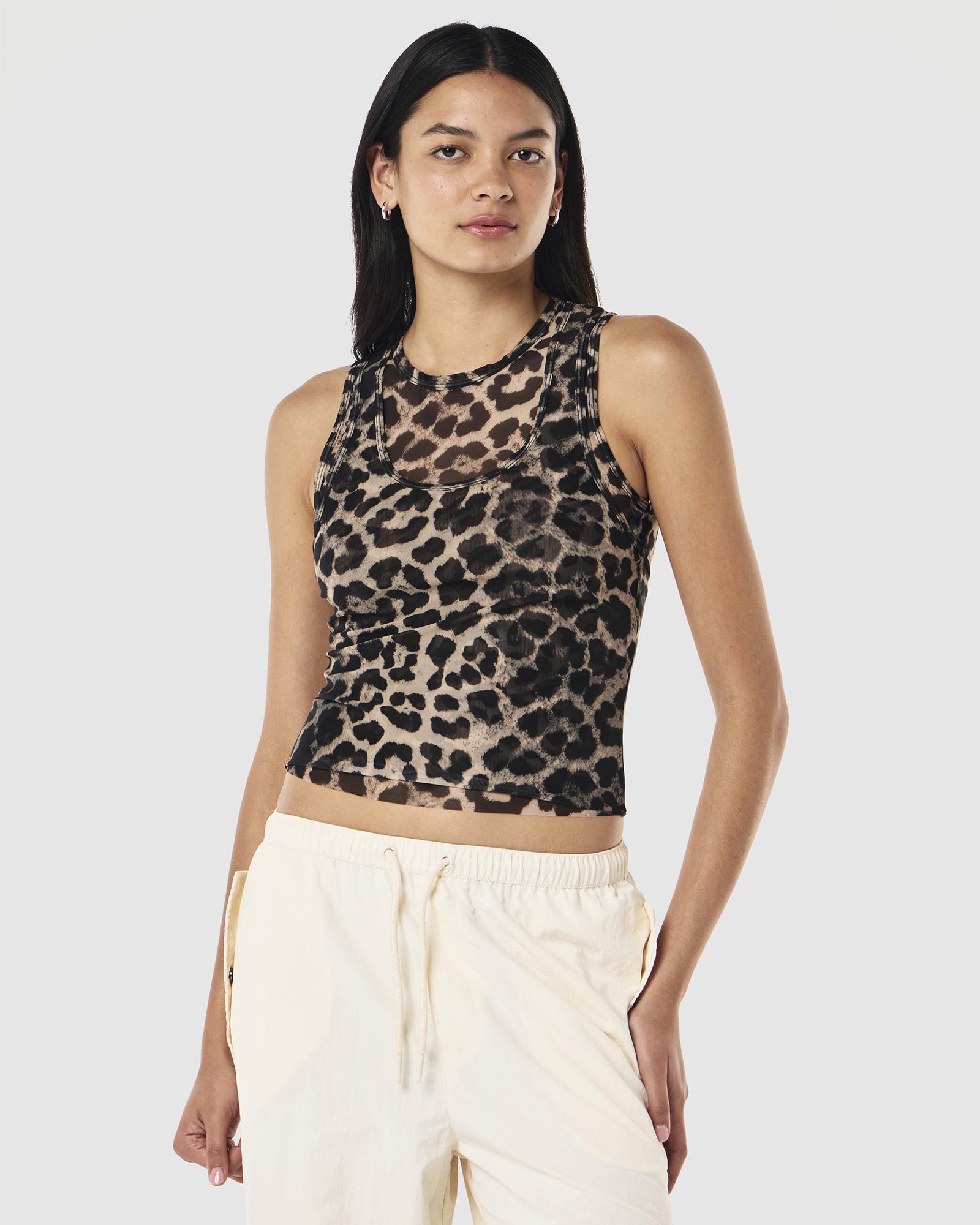 Leopard Discovery Mesh Tank