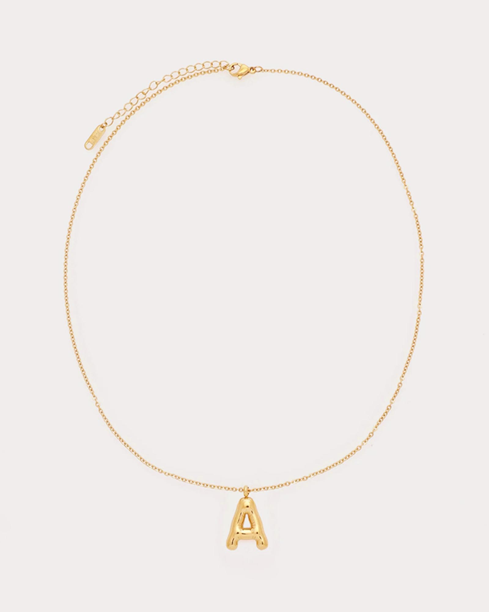Bubble Initial Necklace - All Letters